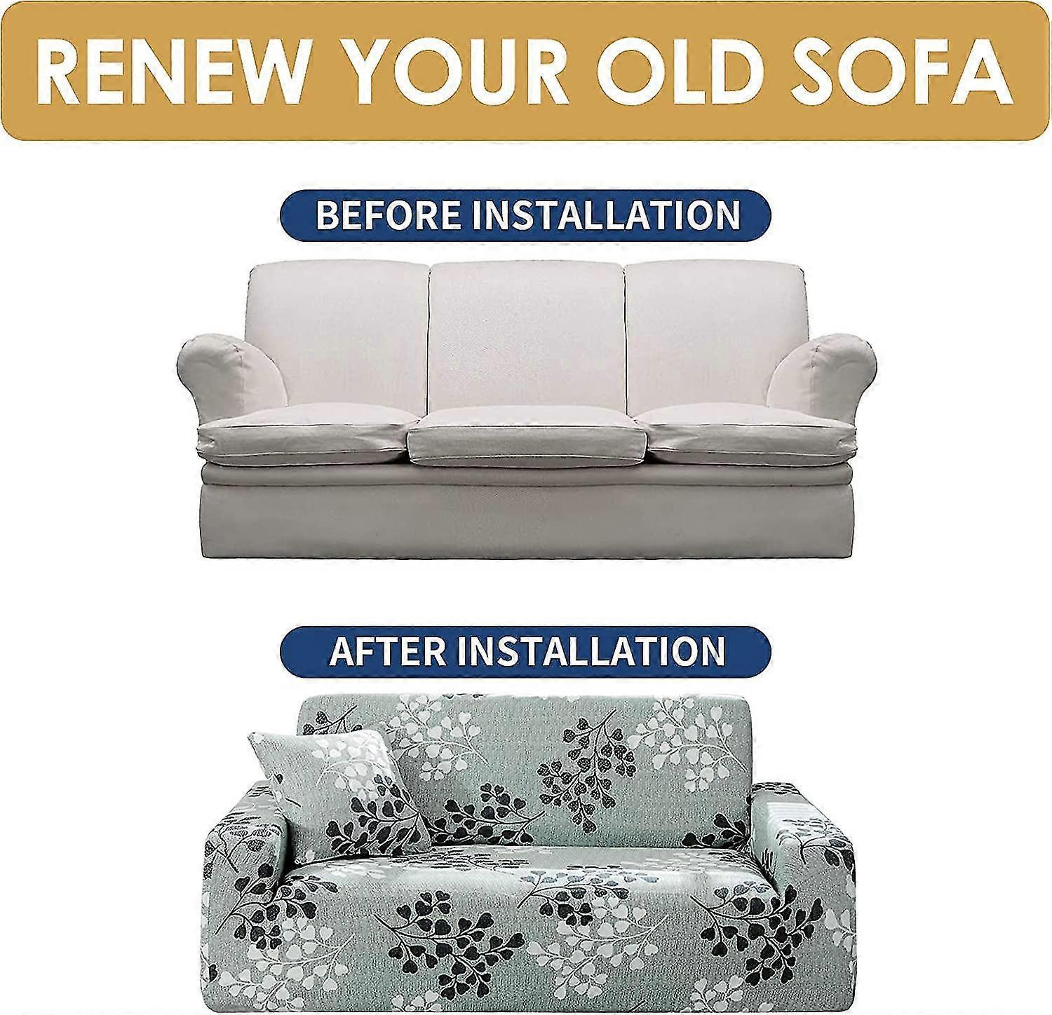 3 Seater Stretch Sofa Cover with Armrests Universal Fit 190-230cm