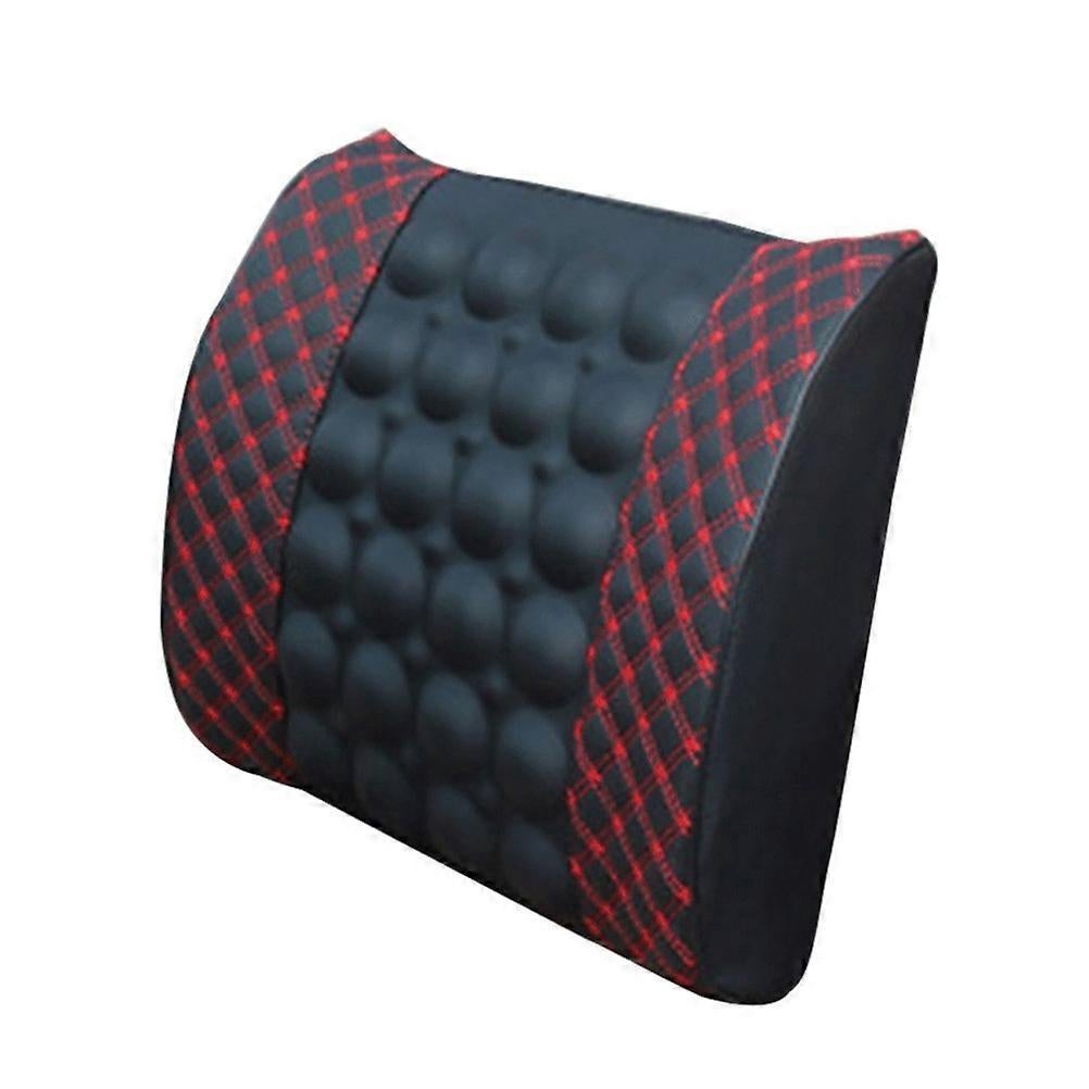 Electric Massage Lumbar Cushion - DC12V Waist Support Pad (Black & Red) Electric Massage Lumbar Cushion - DC12V Waist Support Pad (Black & Red)