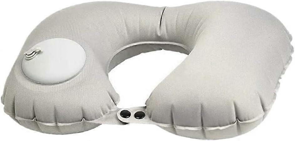 U-Shaped Inflatable Travel Neck Pillow - Soft Velvet Air Pillow for Flights U-Shaped Inflatable Travel Neck Pillow - Soft Velvet Air Pillow for Flights