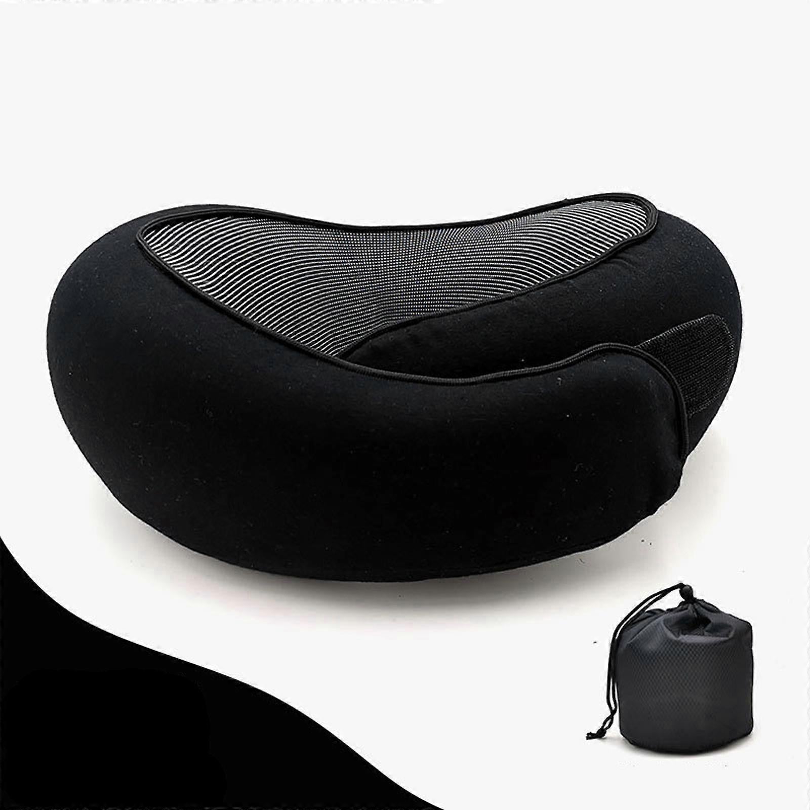 Travel Neck Pillow - Memory Foam U-Shape Pillow for Airplane and Road Trips
