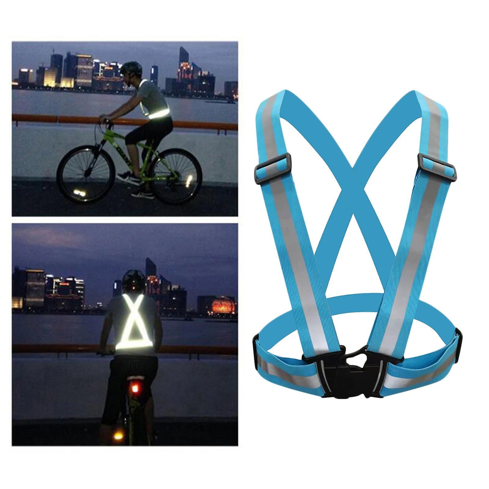 Adjustable Cycling Vest, Reflective Night Gear for Biking, Running & Outdoor Sports