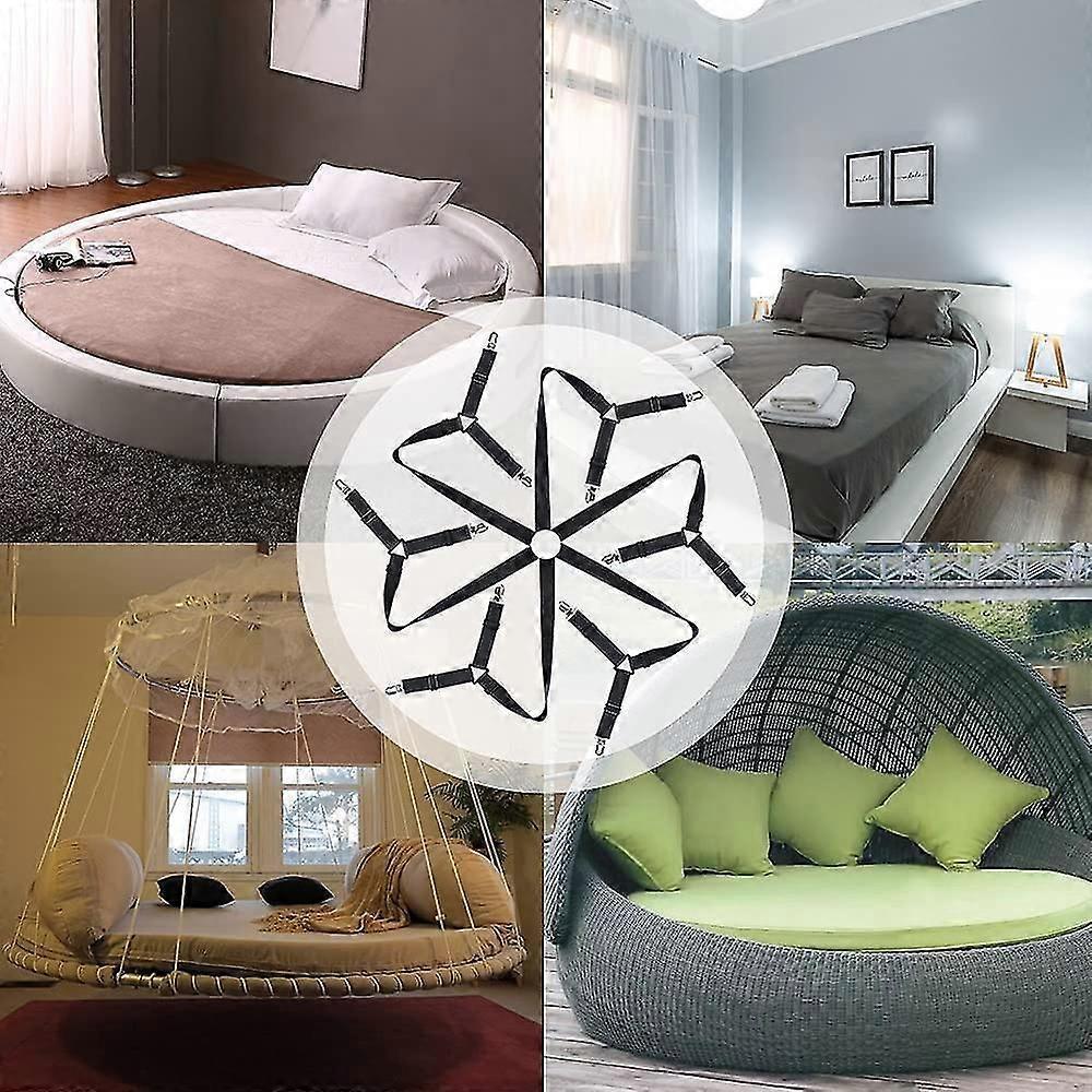 6-Way Bed Sheet Holder Straps