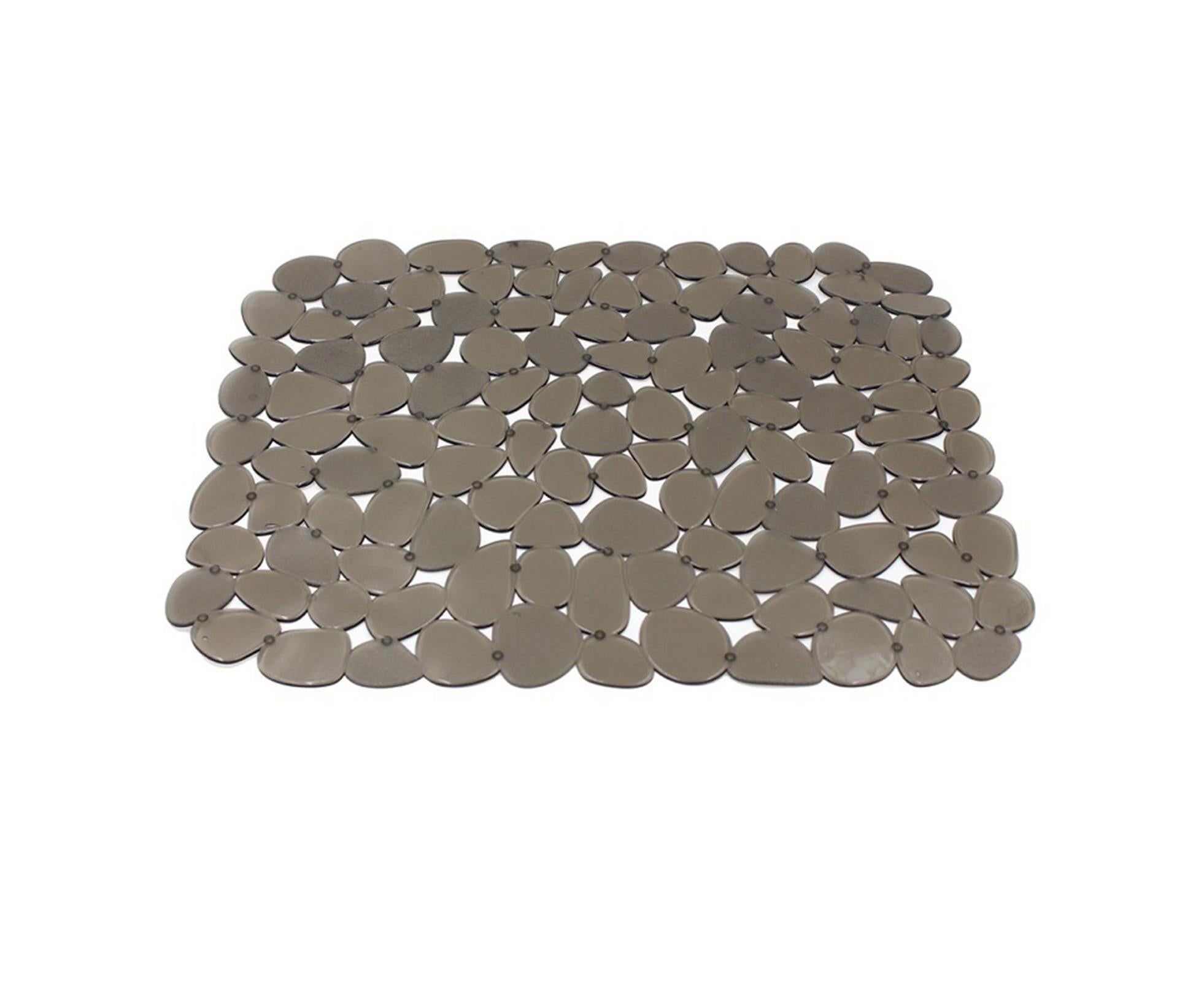 Non-slip Pebble Sink Mat PVC Sink Protector-Brown Non-slip Pebble Sink Mat PVC Sink Protector-Brown