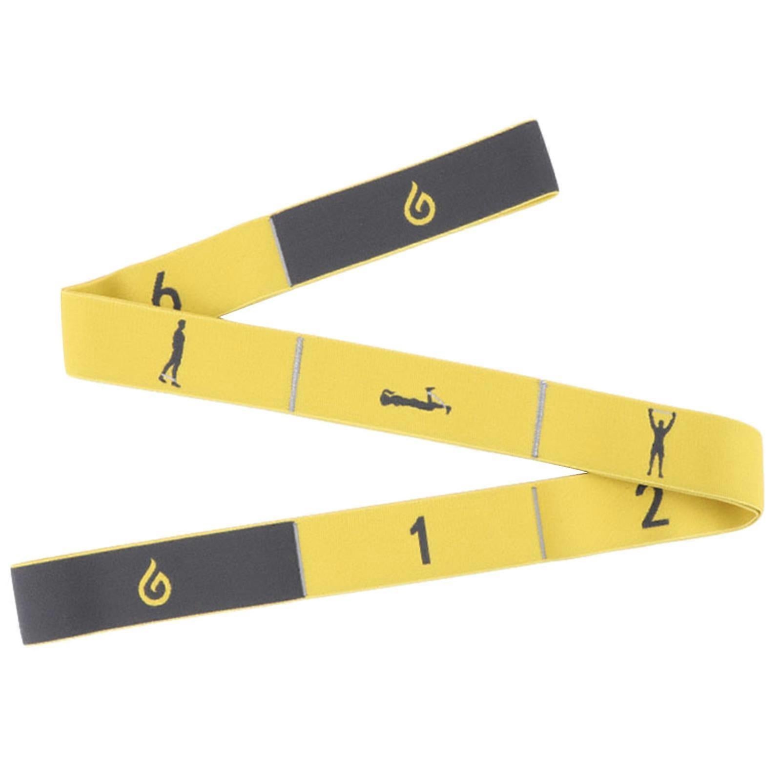 8-Loop Yellow Yoga Elastic Strap for Pilates & Gym Stretching 8-Loop Yellow Yoga Elastic Strap for Pilates & Gym Stretching
