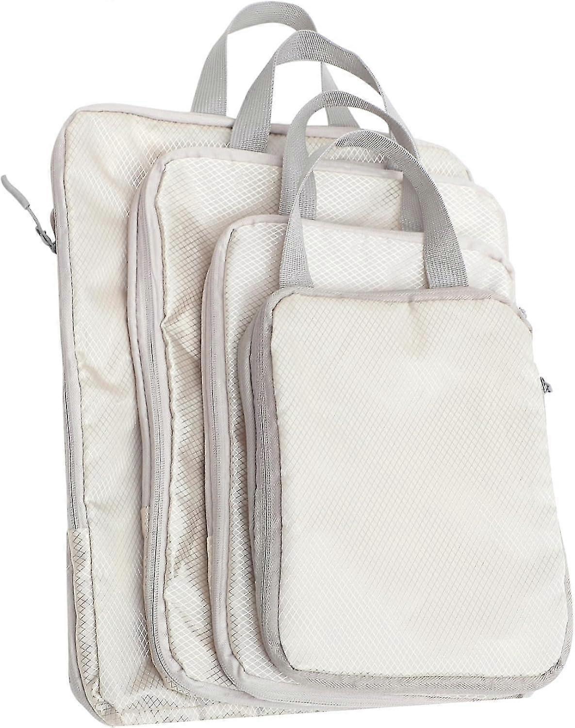 4pcs Extra Large Compression Packing Cubes Hanging Travel Organiser Bags - Polyester 4pcs Extra Large Compression Packing Cubes Hanging Travel Organiser Bags - Polyester