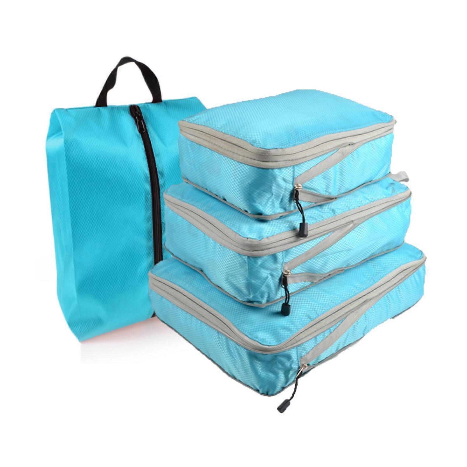 4pcs Compression Packing Cubes with Zipper Travel Luggage Organizer Set 4pcs Compression Packing Cubes with Zipper Travel Luggage Organizer Set