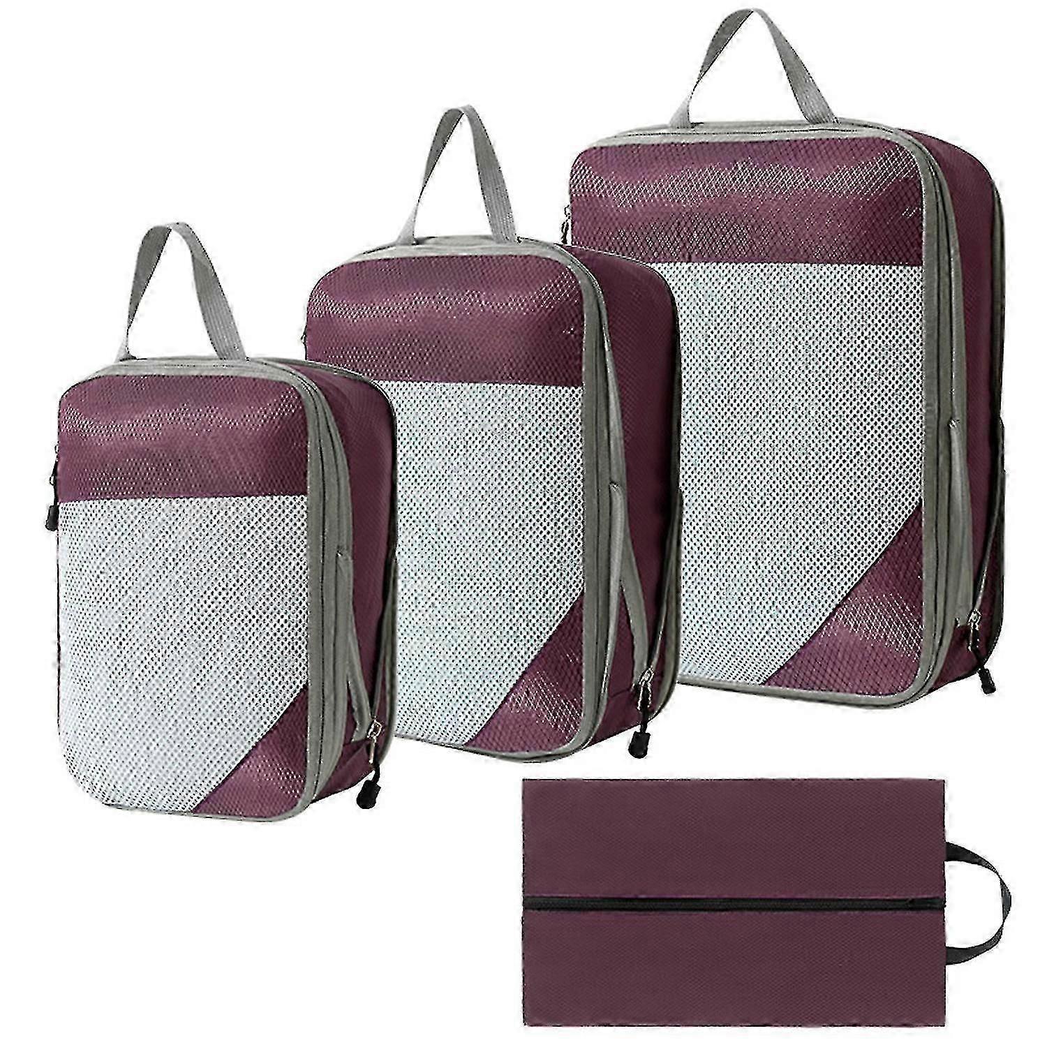 4pcs Extensible Compression Packing Cubes Suitcase Organizer for Travel 4pcs Extensible Compression Packing Cubes Suitcase Organizer for Travel