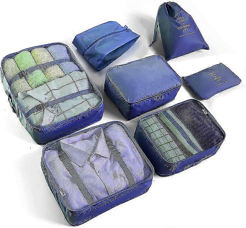 7pcs Clothes Packing Cubes Bag Set for Suitcase Storage and Organization 7pcs Clothes Packing Cubes Bag Set for Suitcase Storage and Organization