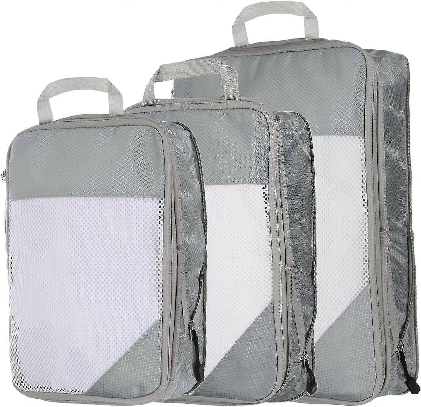 3pcs Compression Packing Cubes Lightweight Suitcase Luggage Organizers 3pcs Compression Packing Cubes Lightweight Suitcase Luggage Organizers