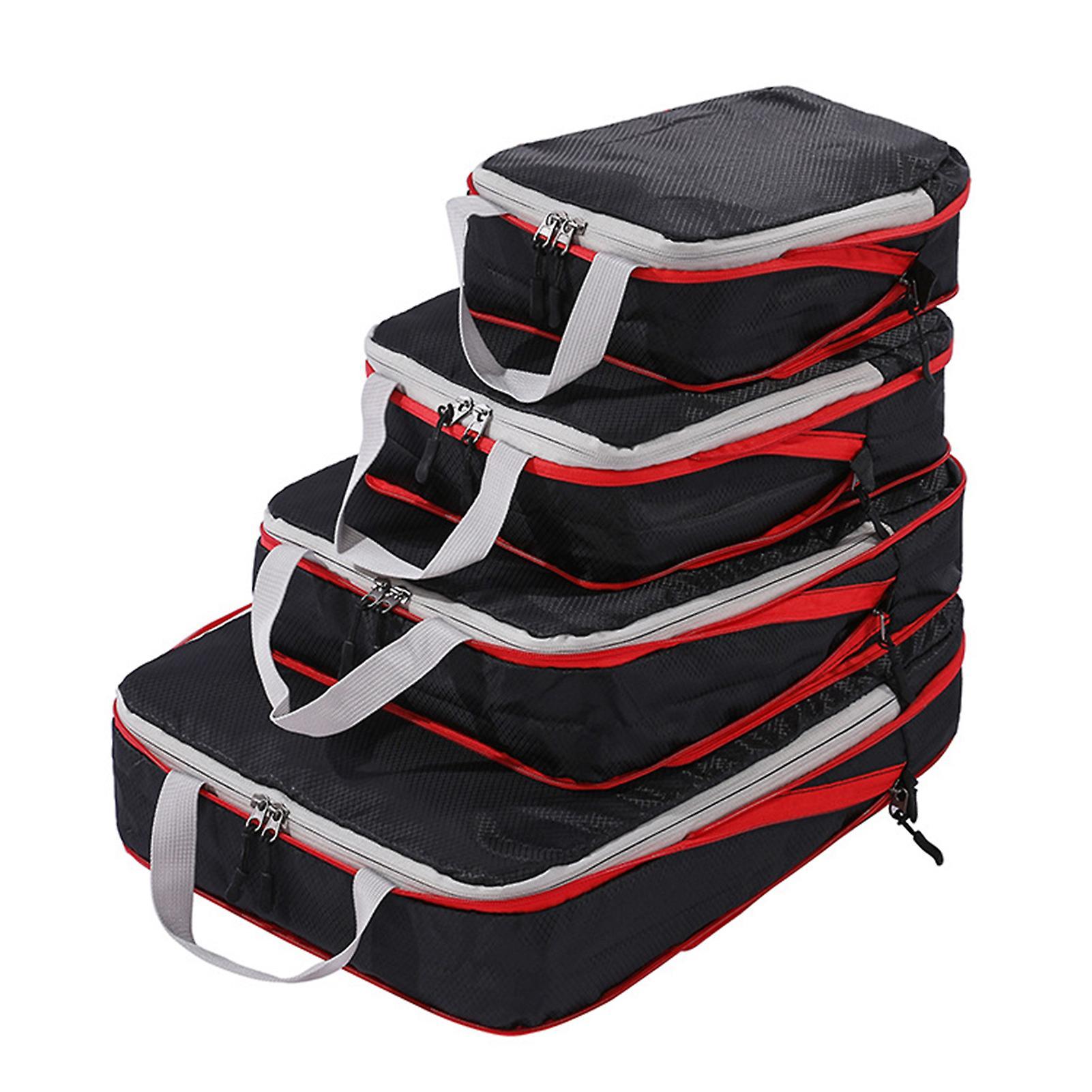 4pcs Packing Cubes Set with Foldable Shoe and Laundry Bag Organizer 4pcs Packing Cubes Set with Foldable Shoe and Laundry Bag Organizer