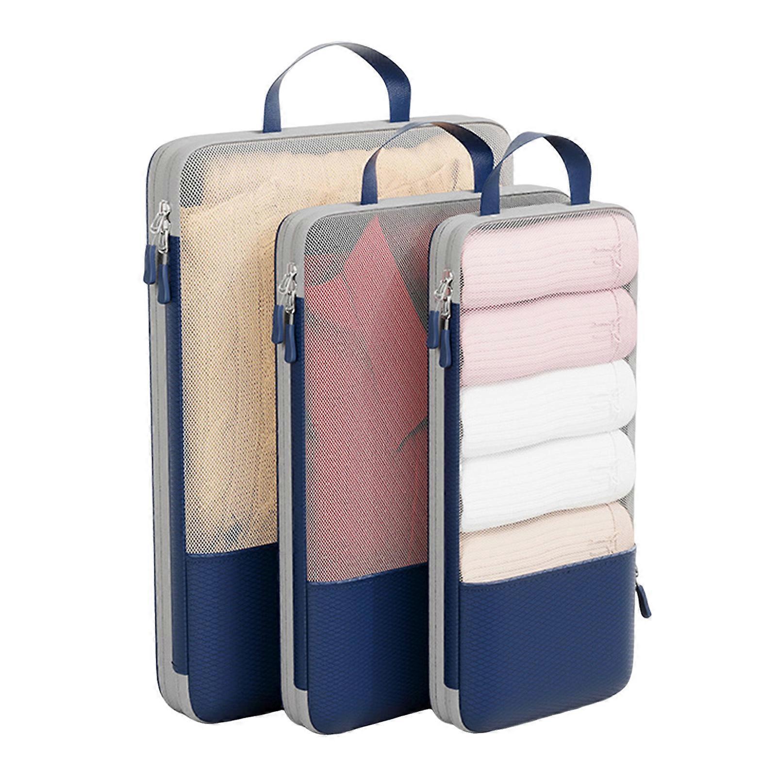 3pcs Compression Packing Cubes Lightweight Durable Organizer Gift Bags 3pcs Compression Packing Cubes Lightweight Durable Organizer Gift Bags