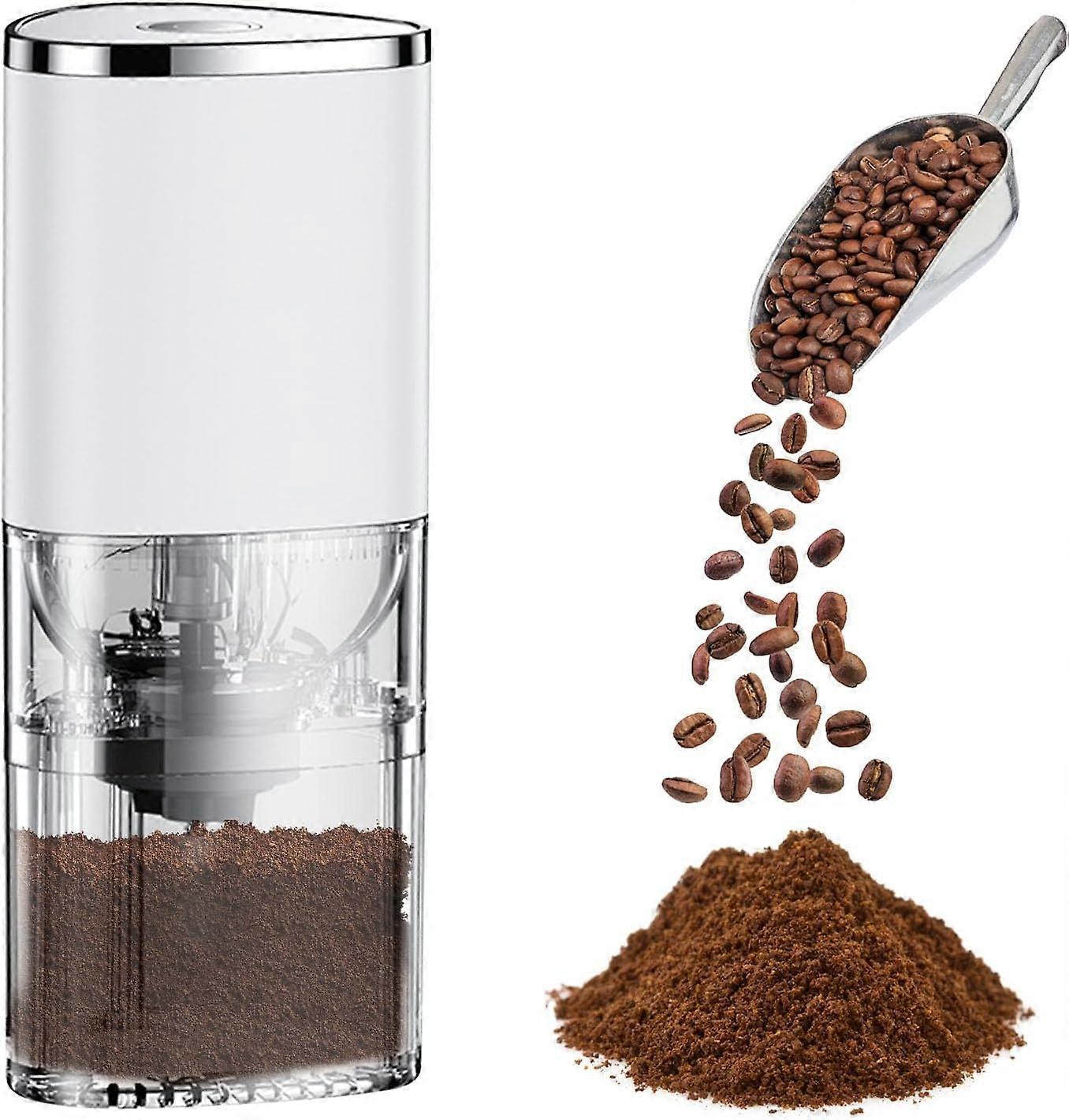 Electric Burr Coffee Grinder - Mini Automatic Bean Mill with LED Atmosphere Light Electric Burr Coffee Grinder - Mini Automatic Bean Mill with LED Atmosphere Light
