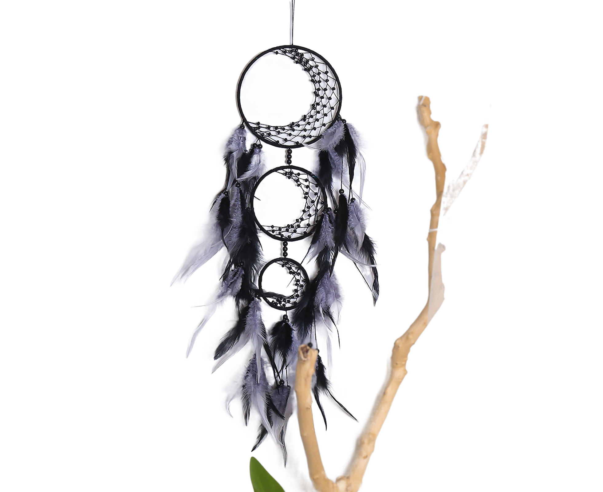 Feather Dream Catcher Home Decor-Black Feather Dream Catcher Home Decor-Black