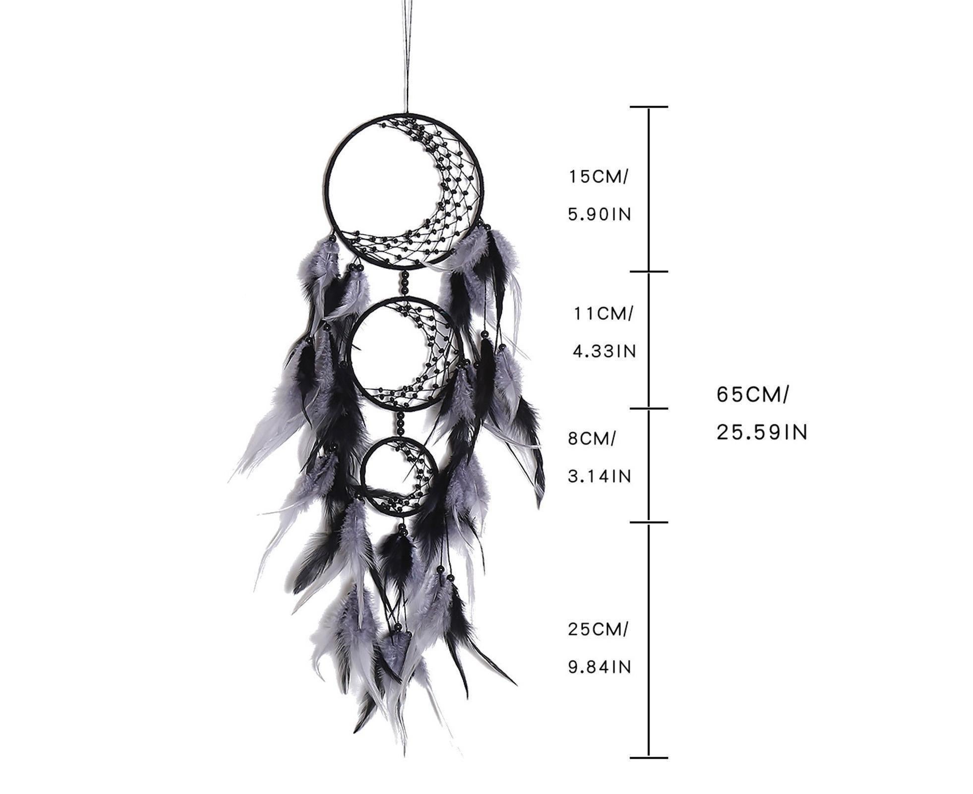 Feather Dream Catcher Home Decor-Black