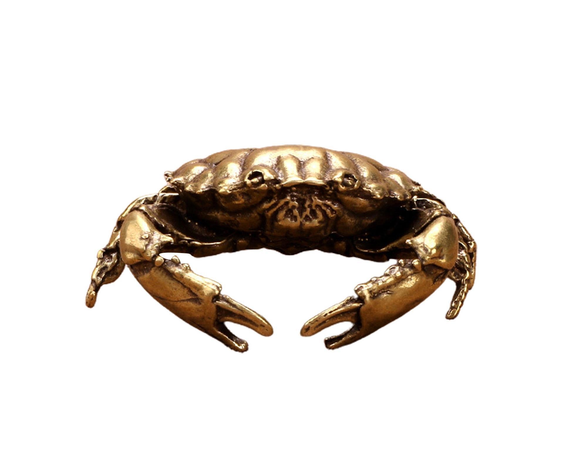 Brass Crab Statue for Gift-Brass Color