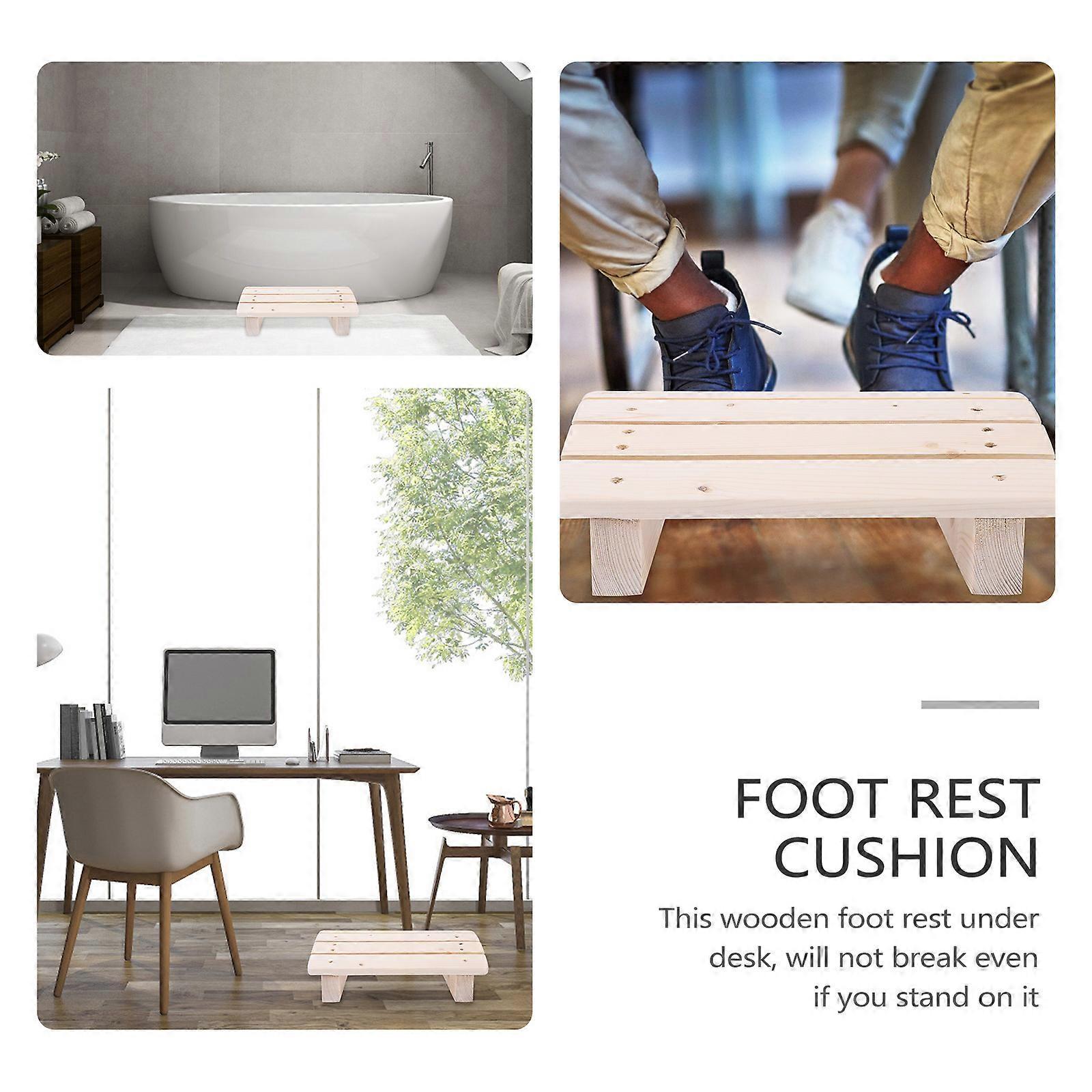 Wooden Tilted Desk/Bathroom Foot Rest Stool