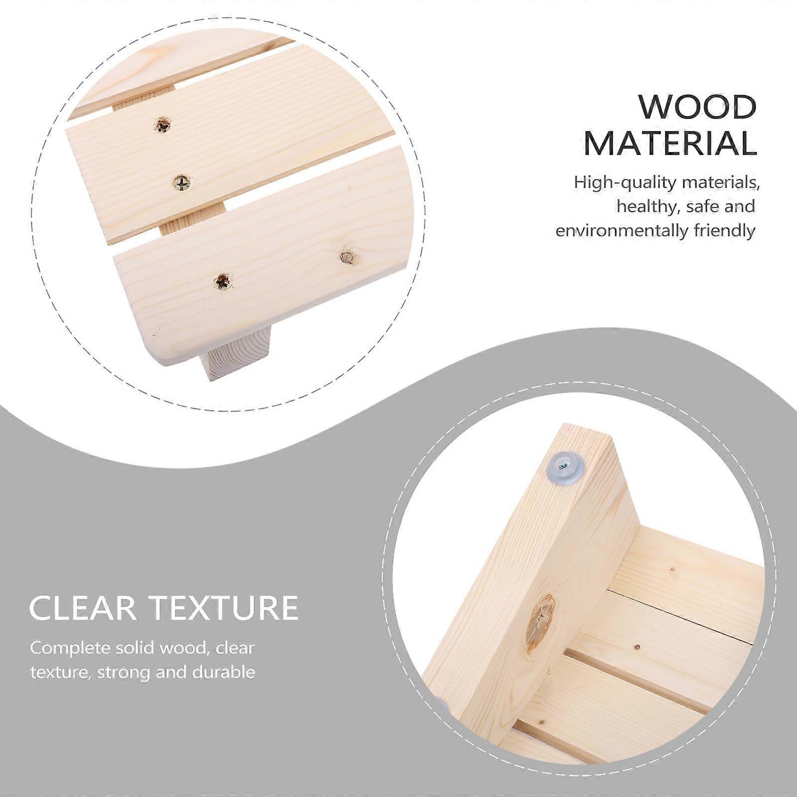 Wooden Tilted Desk/Bathroom Foot Rest Stool