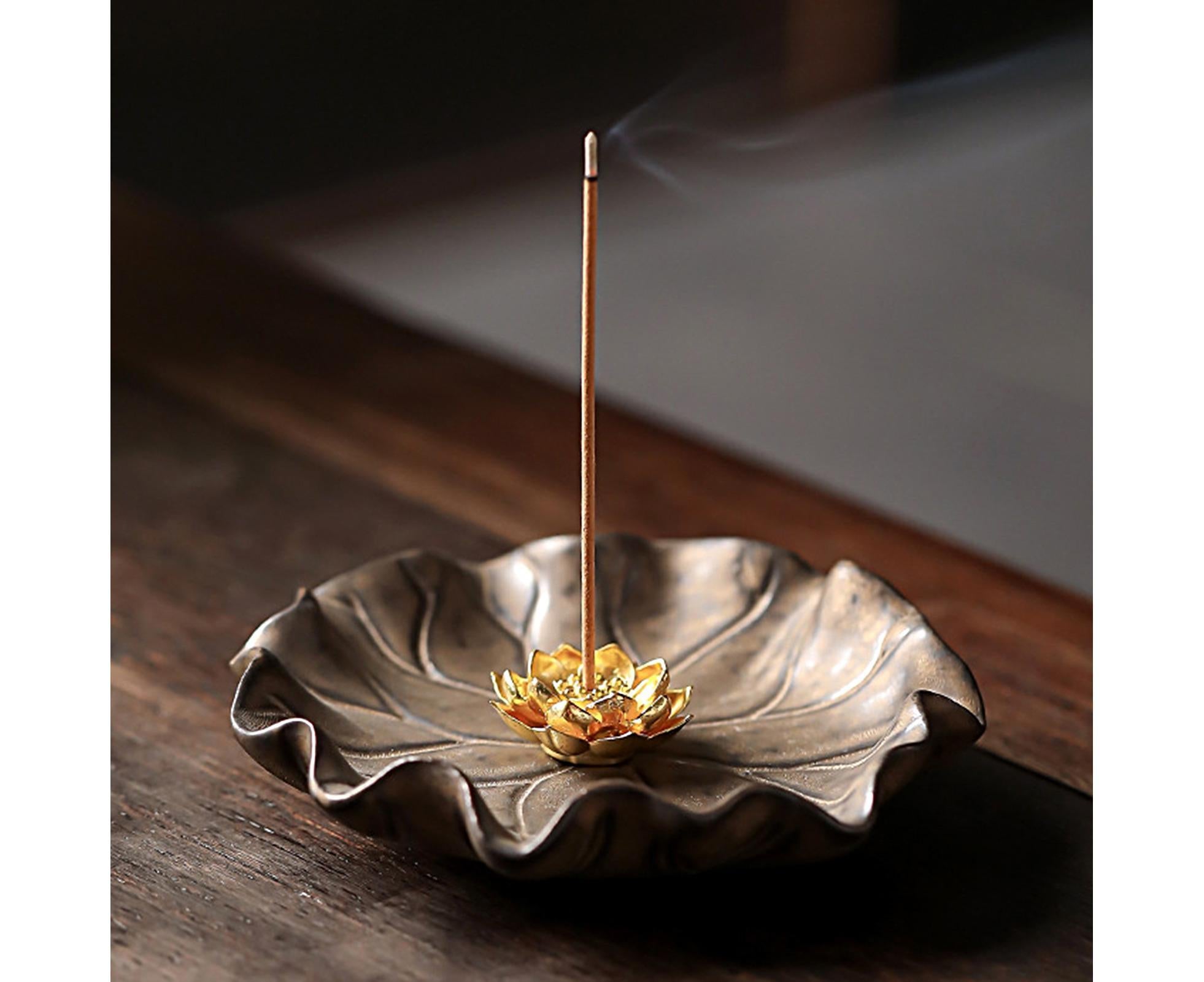Lotus Leaf Mini Incense Holder for Teahouse-A
