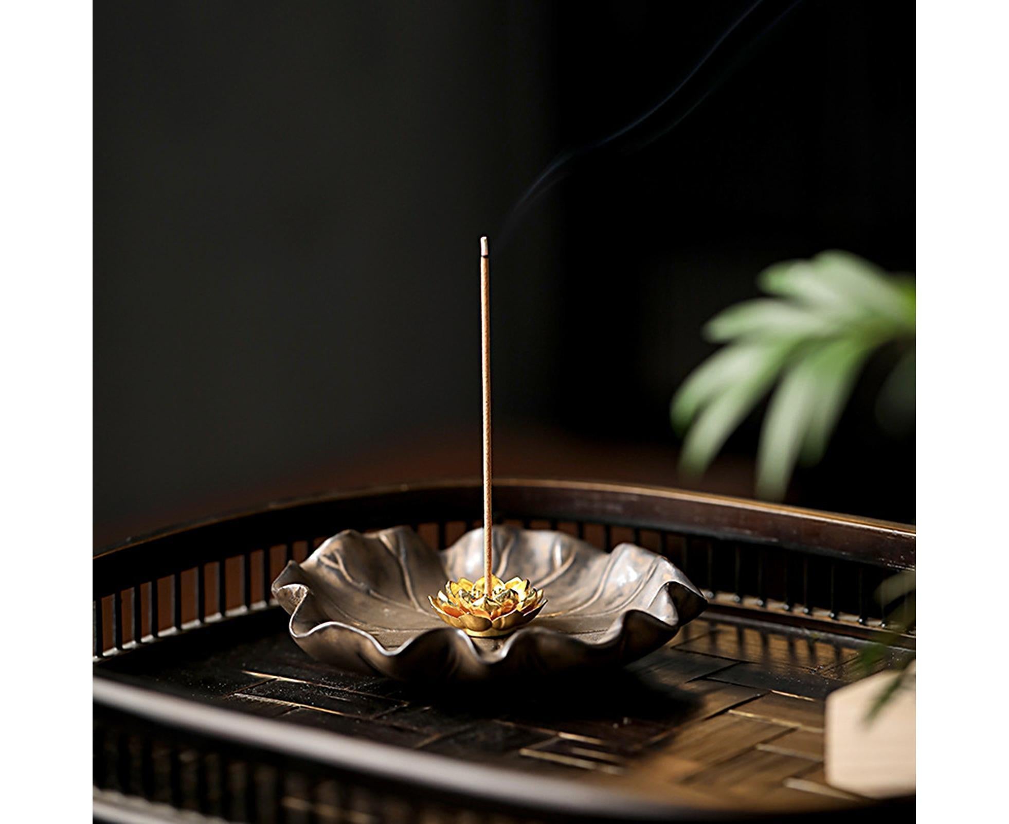 Lotus Leaf Mini Incense Holder for Teahouse-A