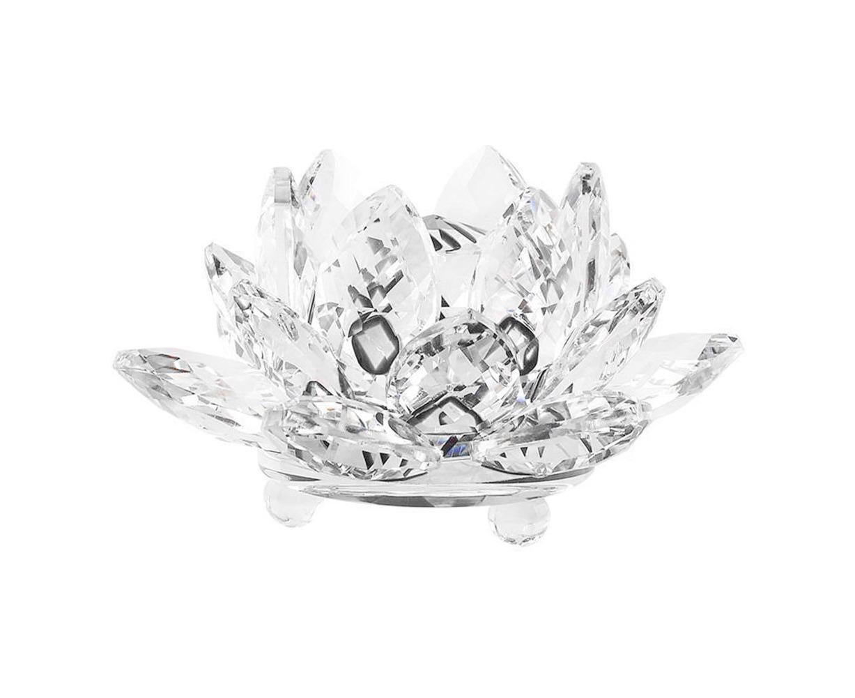 Artificial Quartz Crystal Lotus Flower Figurine Wedding Party Decor Souvenir-White Artificial Quartz Crystal Lotus Flower Figurine Wedding Party Decor Souvenir-White