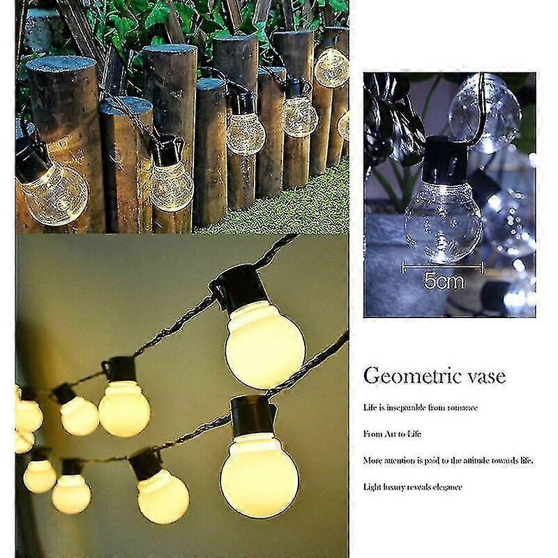 Solar Powered Patio LED String Lights