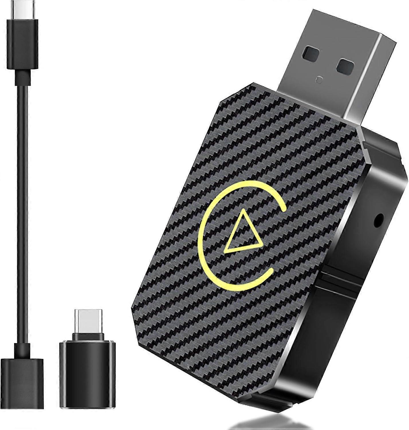 Wireless CarPlay Adapter, Convert Wired CarPlay to Wireless Plug & Play Dongle