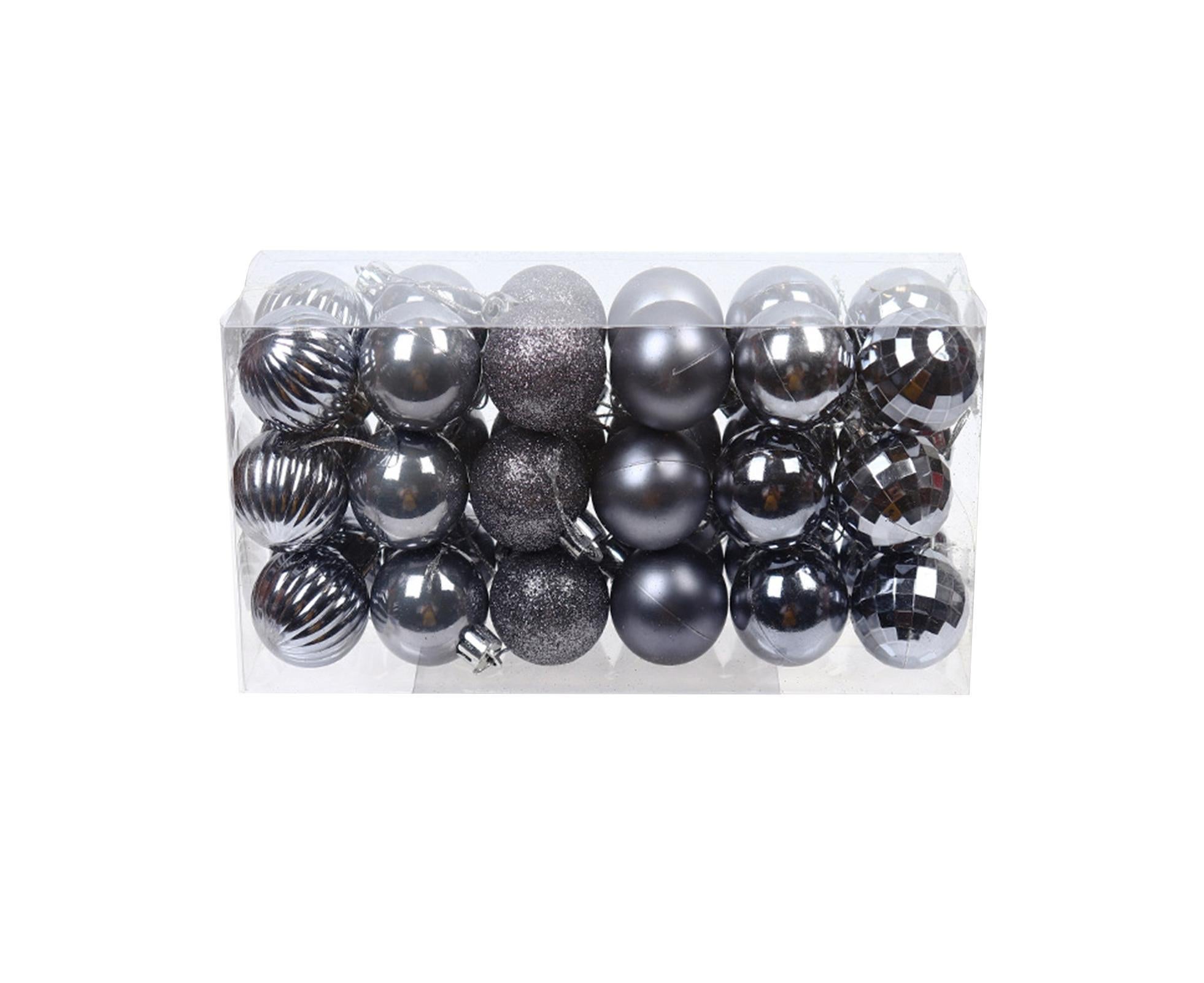 36Pcs/Box Christmas Ball-Iron Grey 36Pcs/Box Christmas Ball-Iron Grey