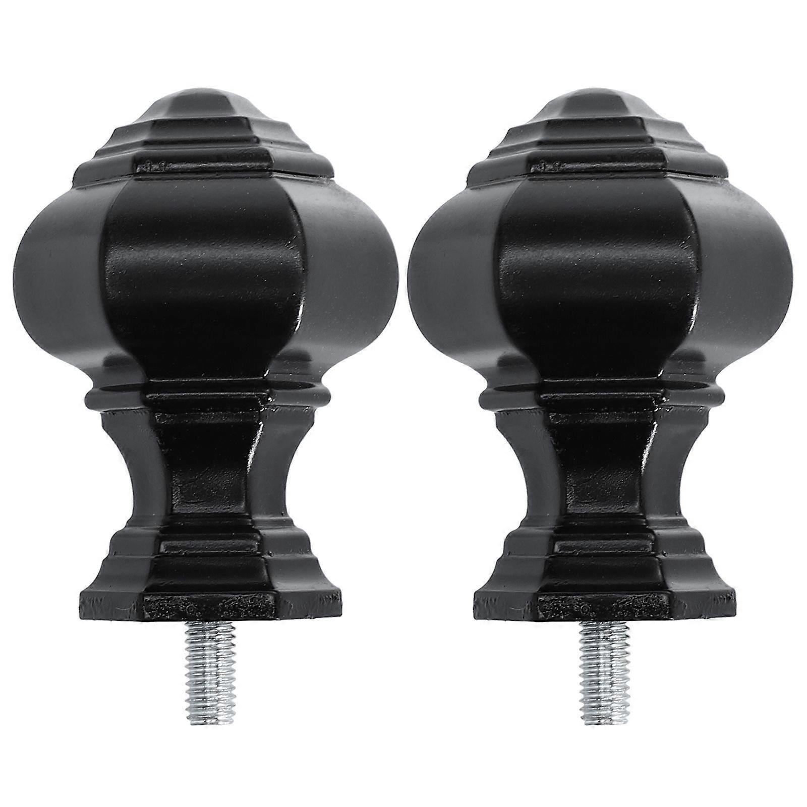 2pcs Curtain Rod Decorative Ends