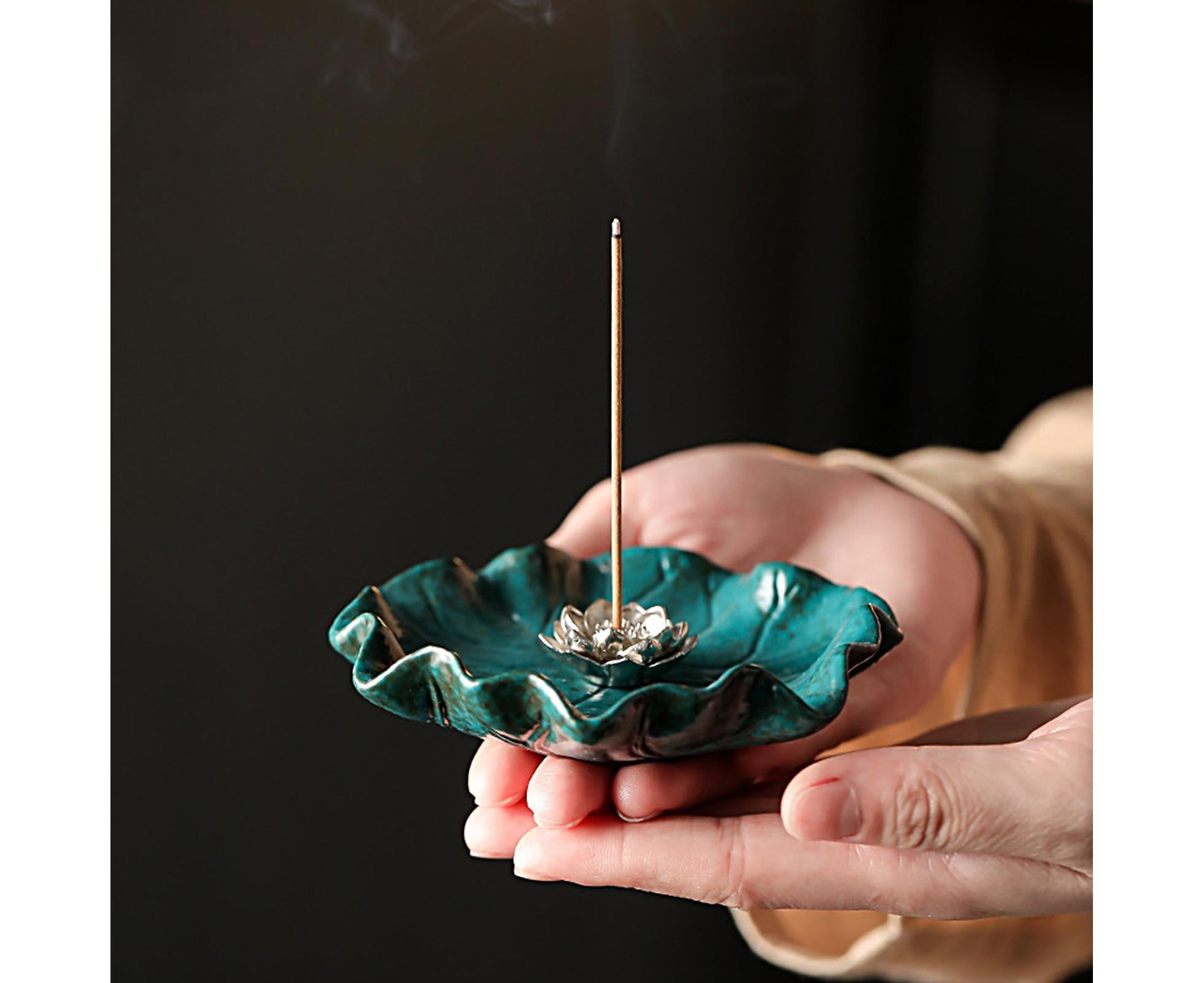 Lotus Leaf Mini Incense Holder for Teahouse-L