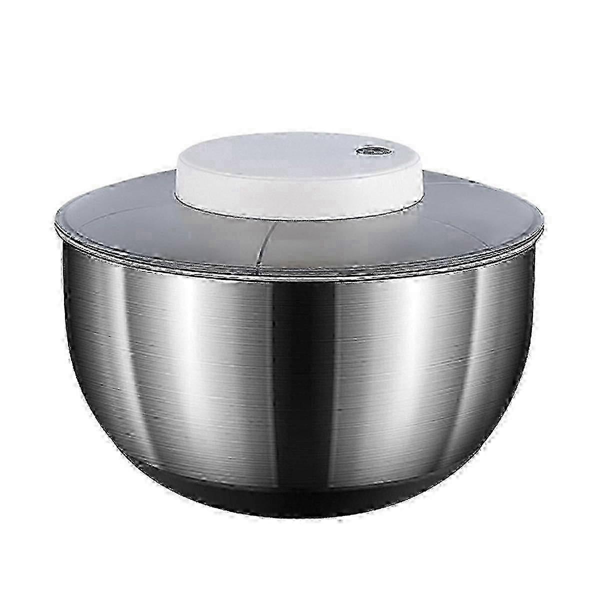 4.5L Electric Salad Spinner Vegetable Washer Silver White