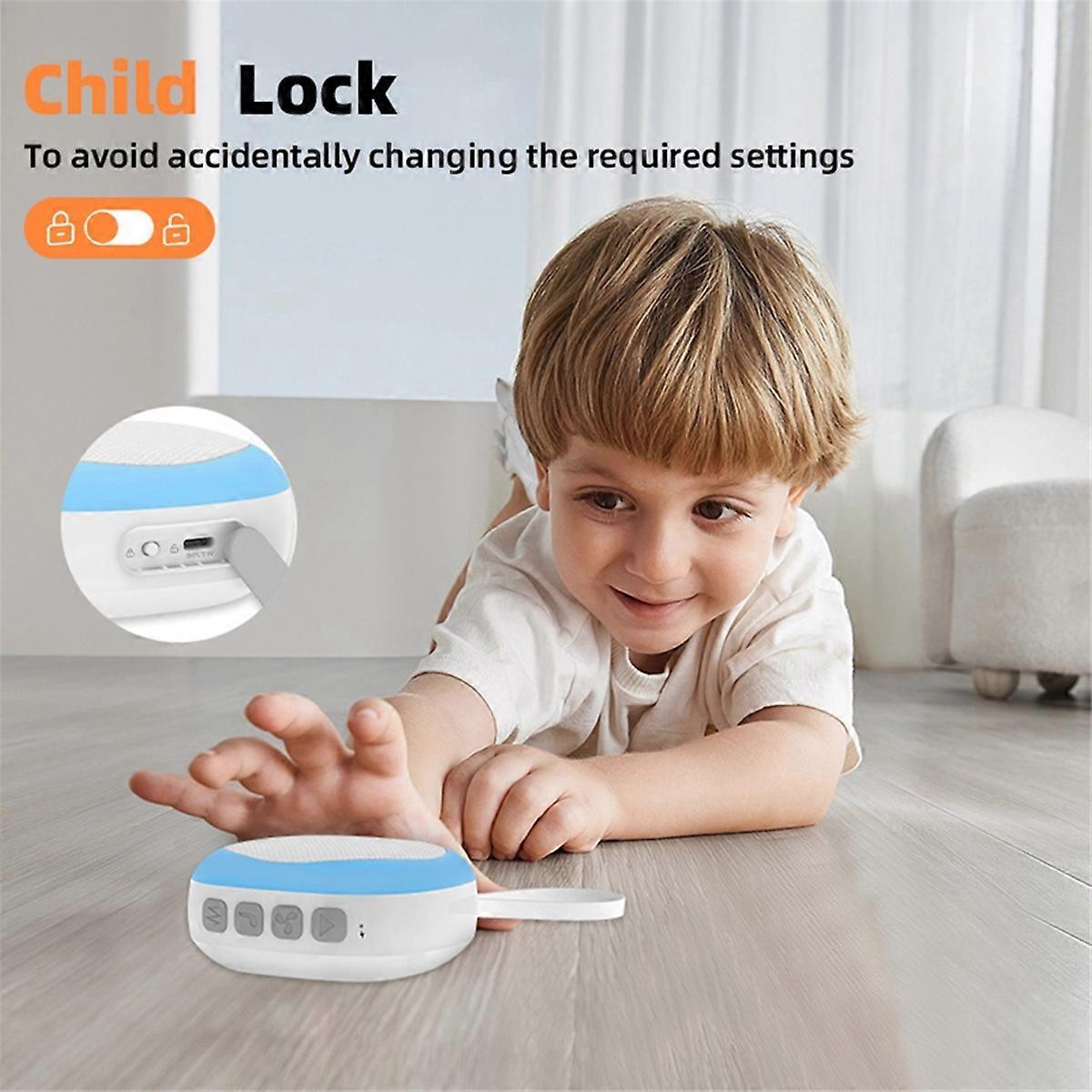 White Noise Machine with 14 Sounds and Night Light Black