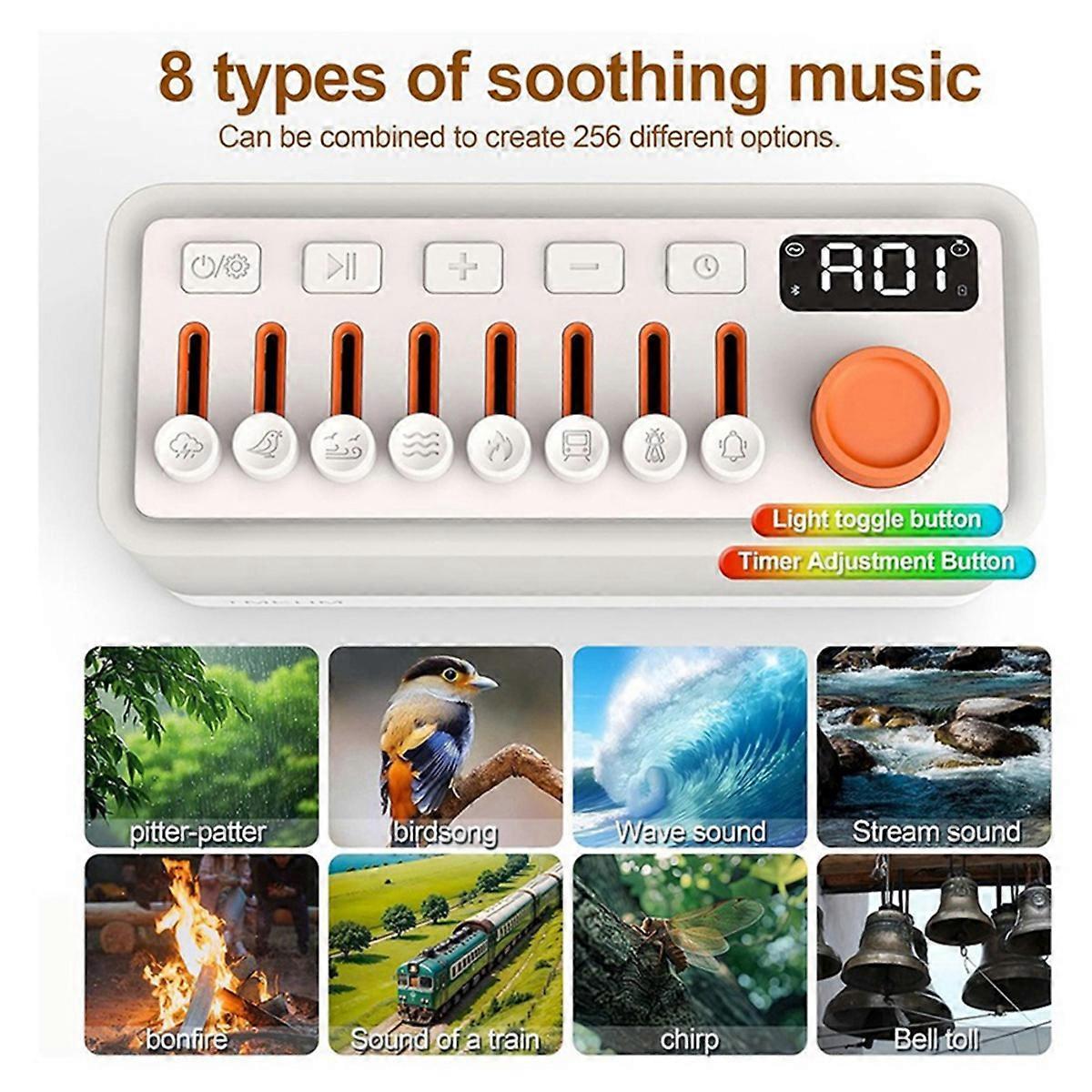 White Noise Sleep Sound Machine for Bedroom or Travel