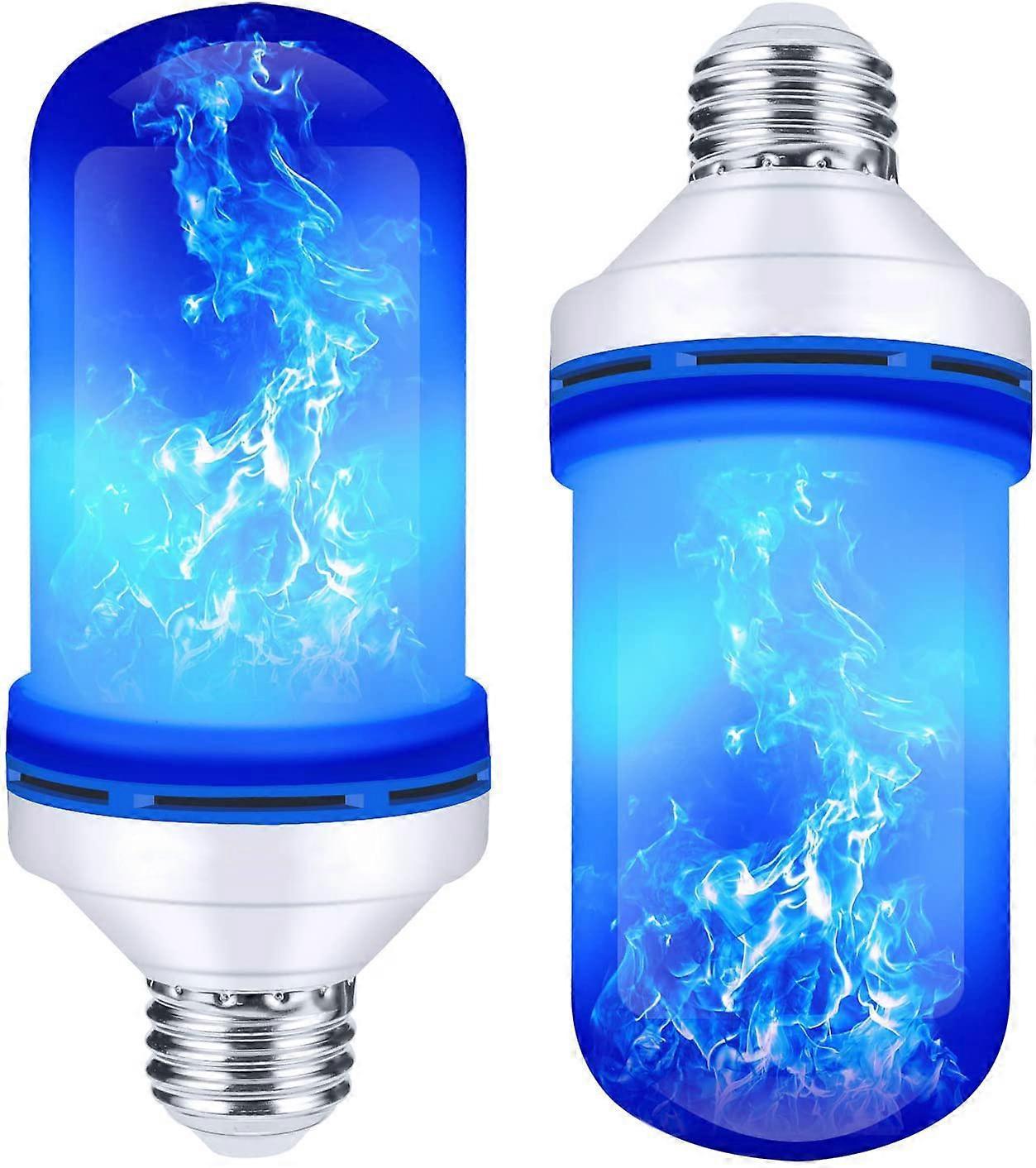 2pcs LED Flame Effect Bulbs 4 Modes E26 Gravity Sensor Flickering Lights 2pcs LED Flame Effect Bulbs 4 Modes E26 Gravity Sensor Flickering Lights