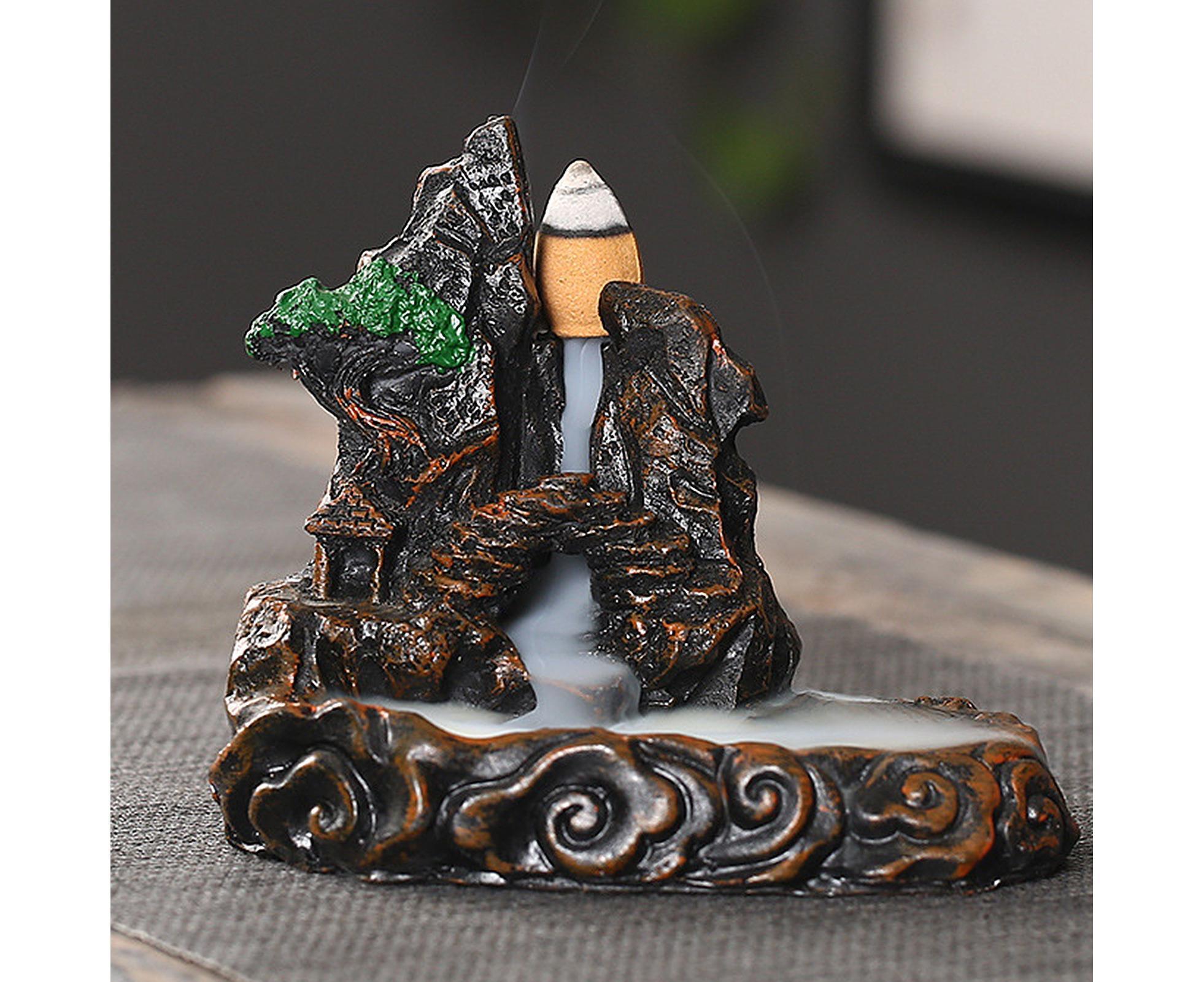 Resin Mountains Rivers Incense Burners Holder Censer Aromatherapy Home Decor- 6