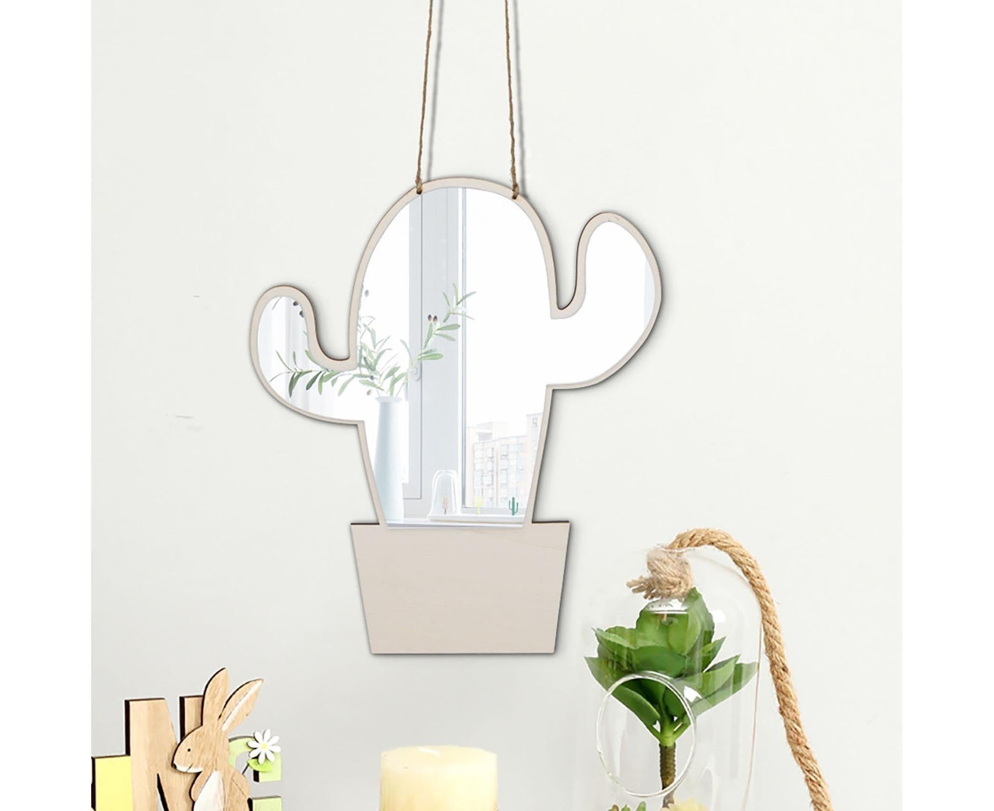 Wall Sticker Acrylic Mirror-Wooden Color