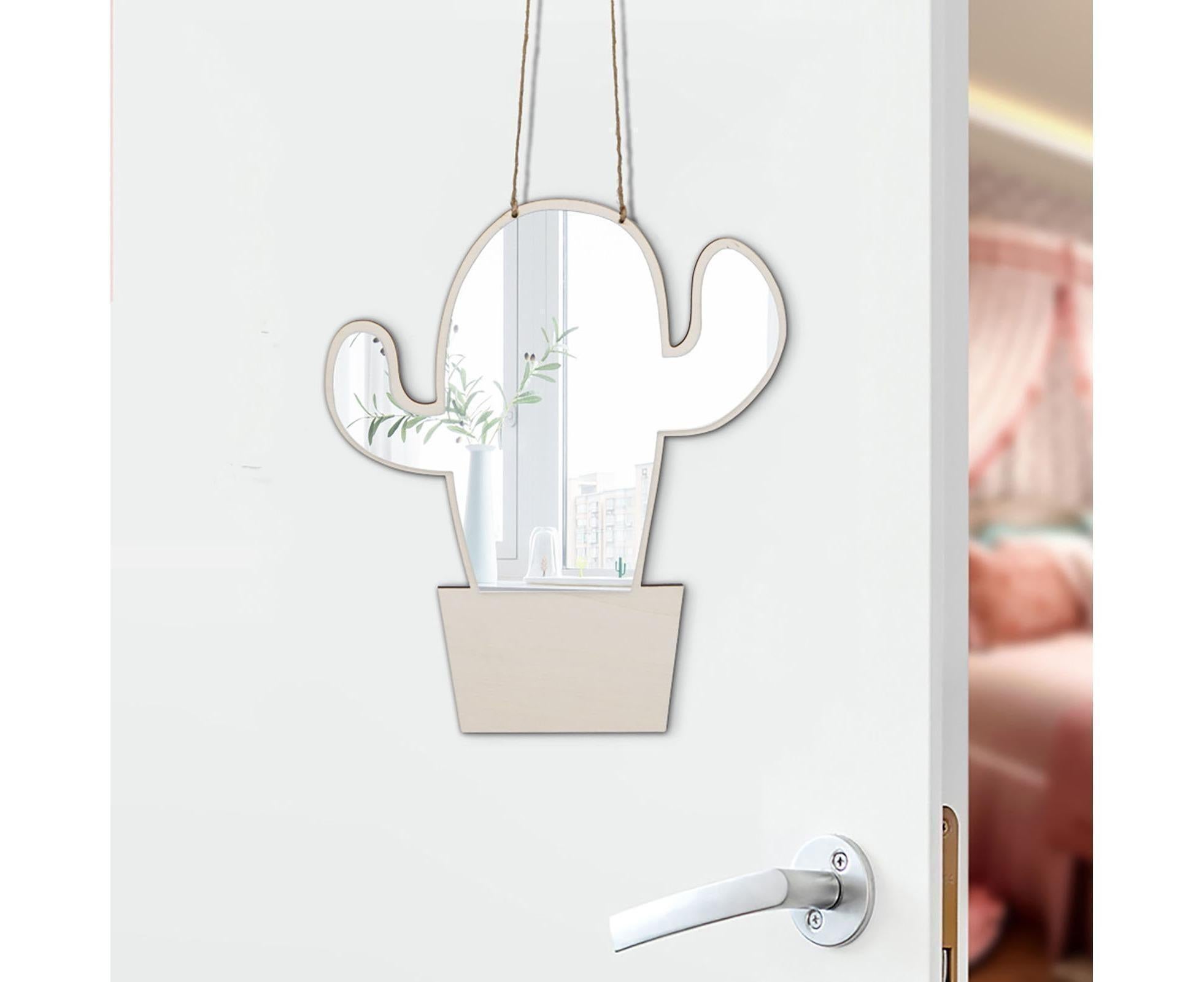 Wall Sticker Acrylic Mirror-Wooden Color