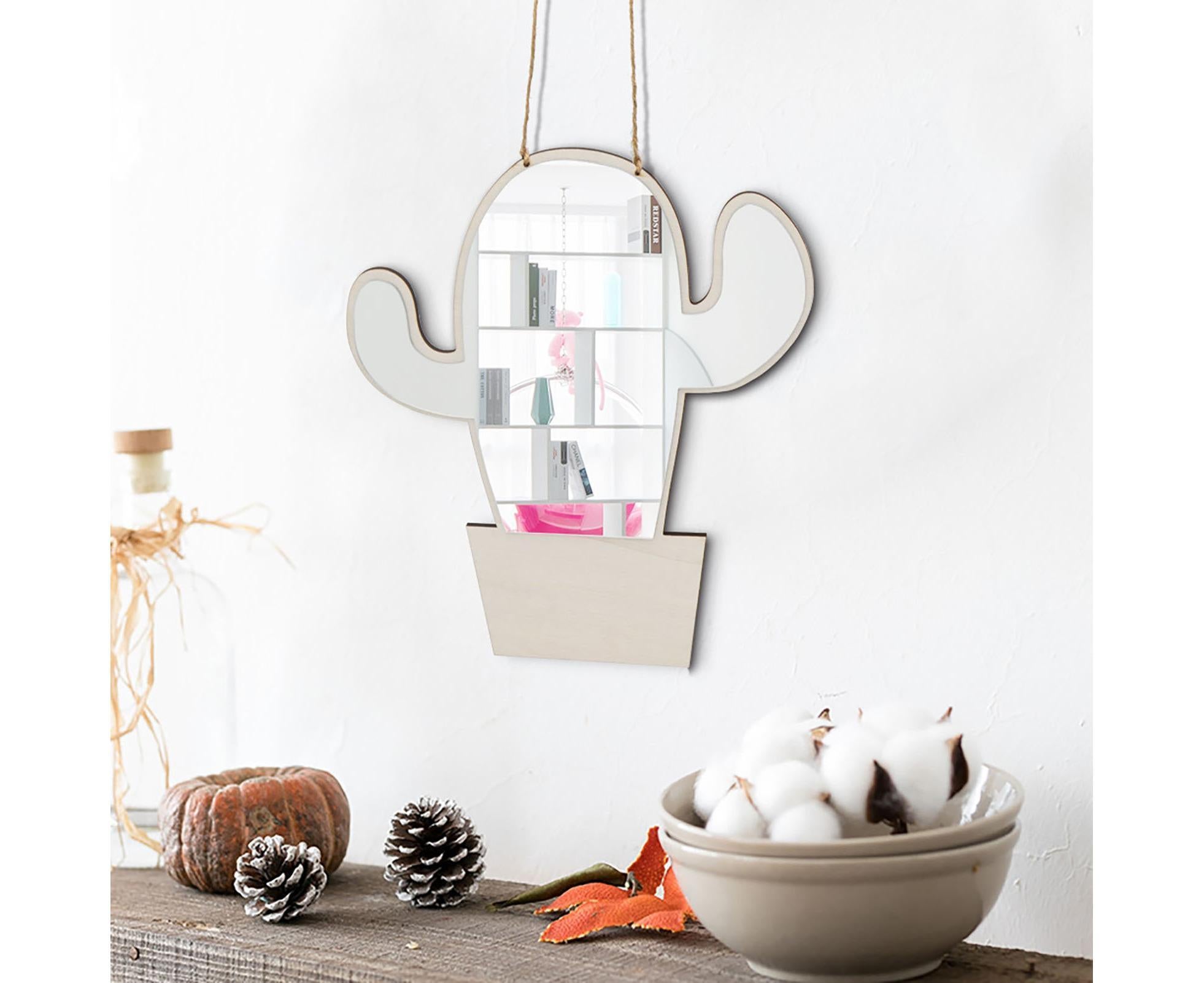 Wall Sticker Acrylic Mirror-Wooden Color
