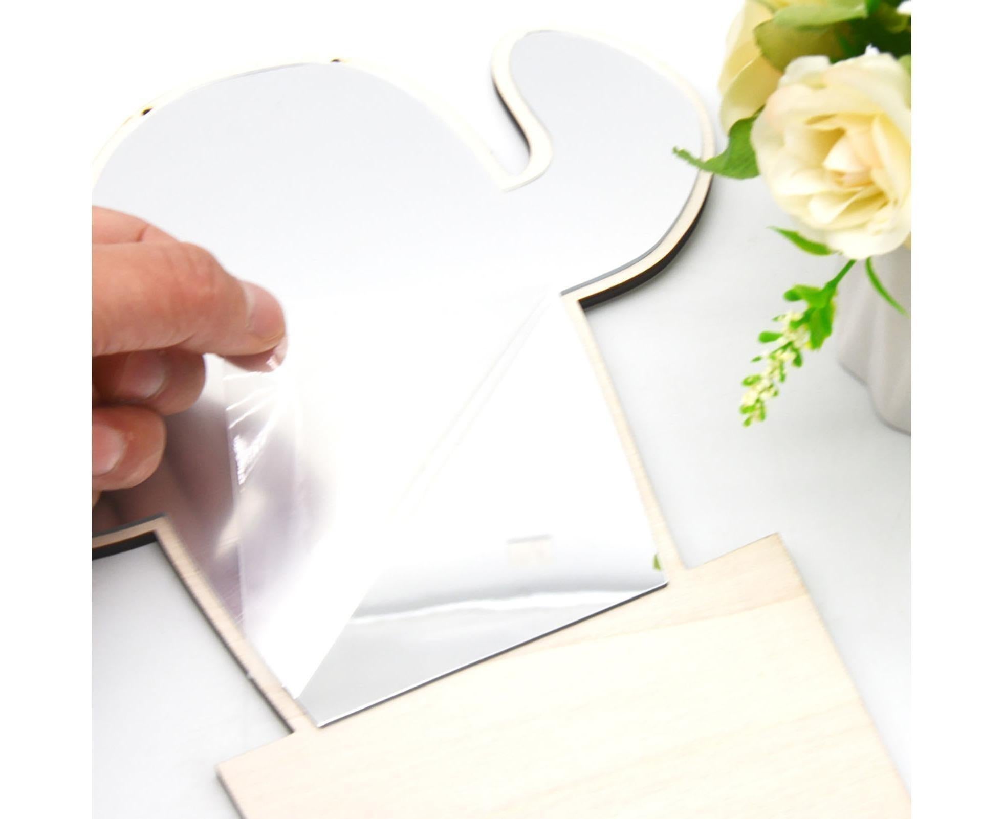 Wall Sticker Acrylic Mirror-Wooden Color