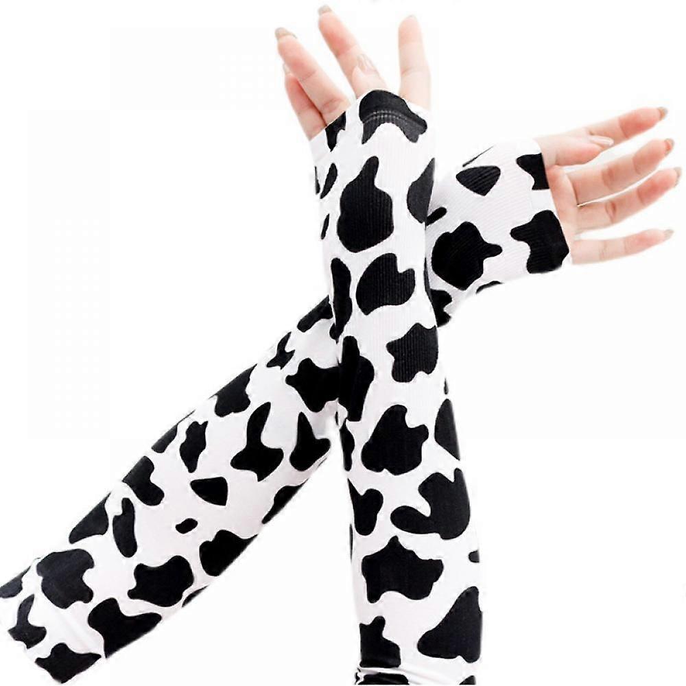 Cow Print Cooling Arm Sleeves UV Protection Long Arm Covers Cow Print Cooling Arm Sleeves UV Protection Long Arm Covers