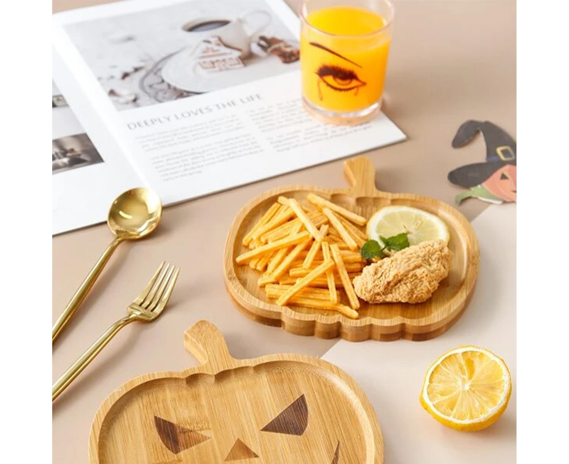 Halloween Pumpkin Storage Plate Home Decor