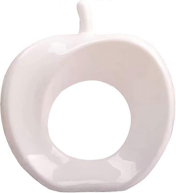 White Ceramic Apple Decoration Modern Apple Statue Home Bookshelf Accent White Ceramic Apple Decoration Modern Apple Statue Home Bookshelf Accent