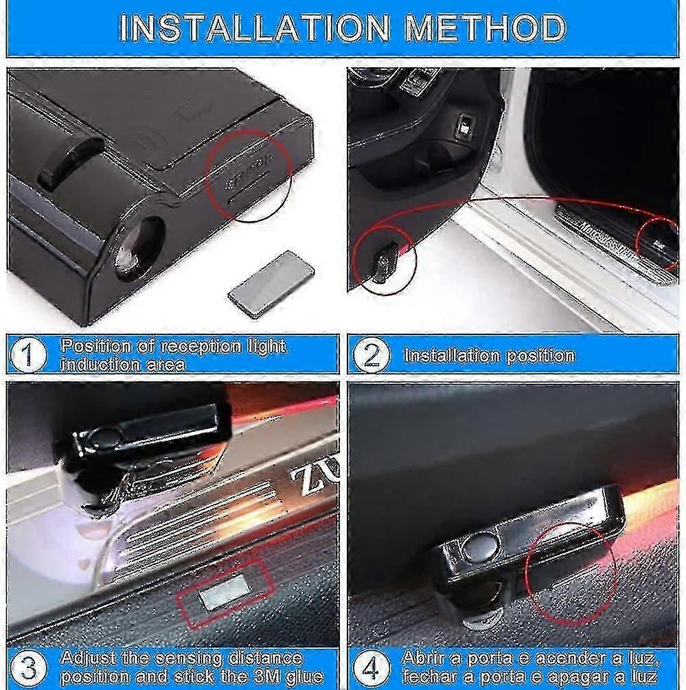 Wireless Car Door LED Logo Projector Lights 2PCS