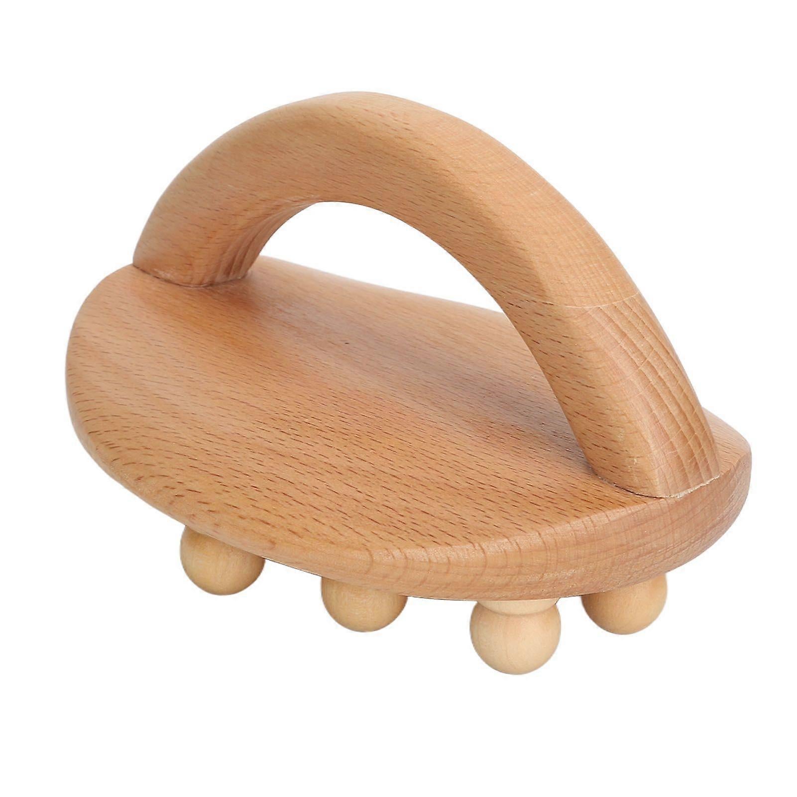 Wooden Body Massage Brush with Beads