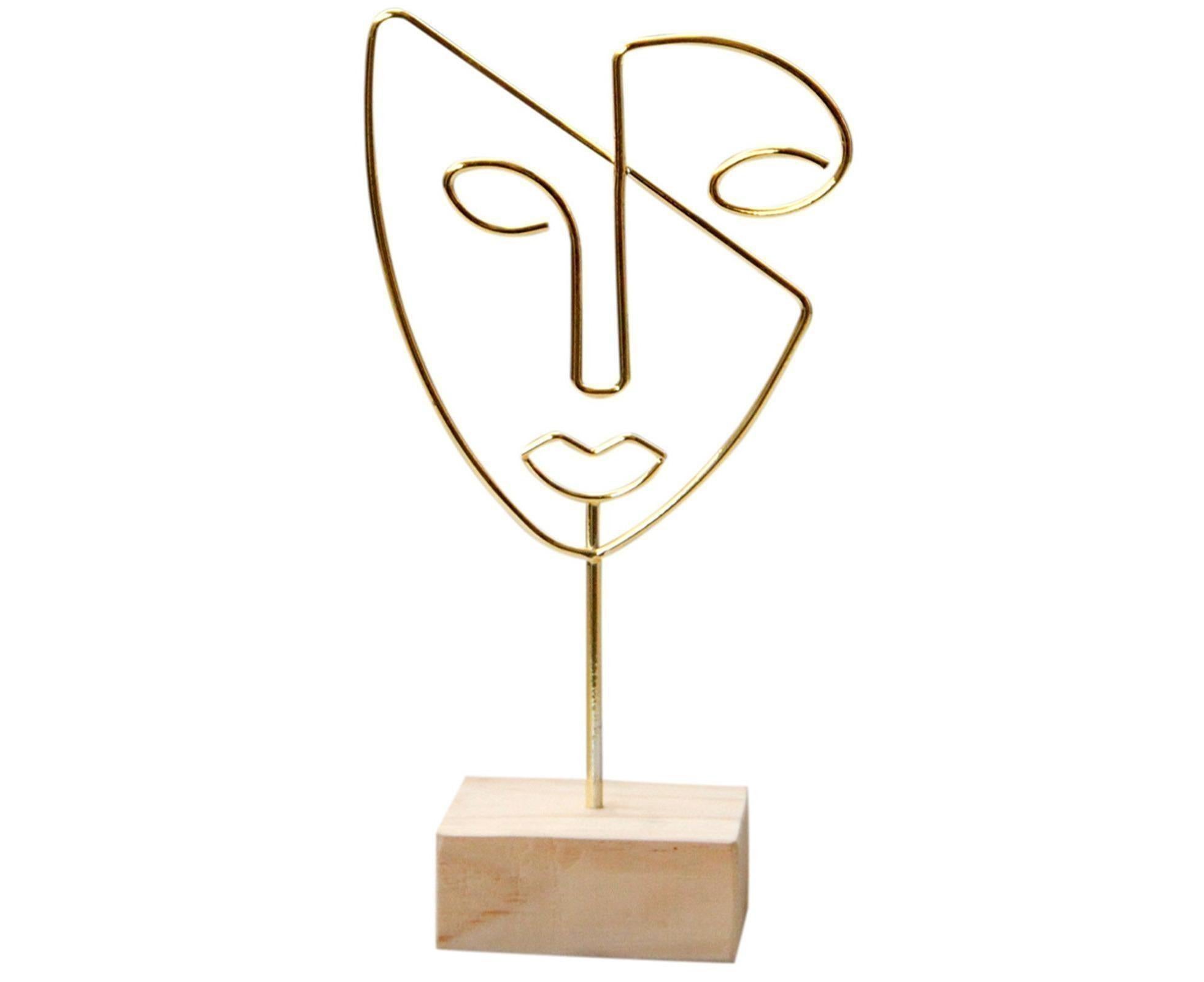 Abstract Metal Face Art-Golden Abstract Metal Face Art-Golden