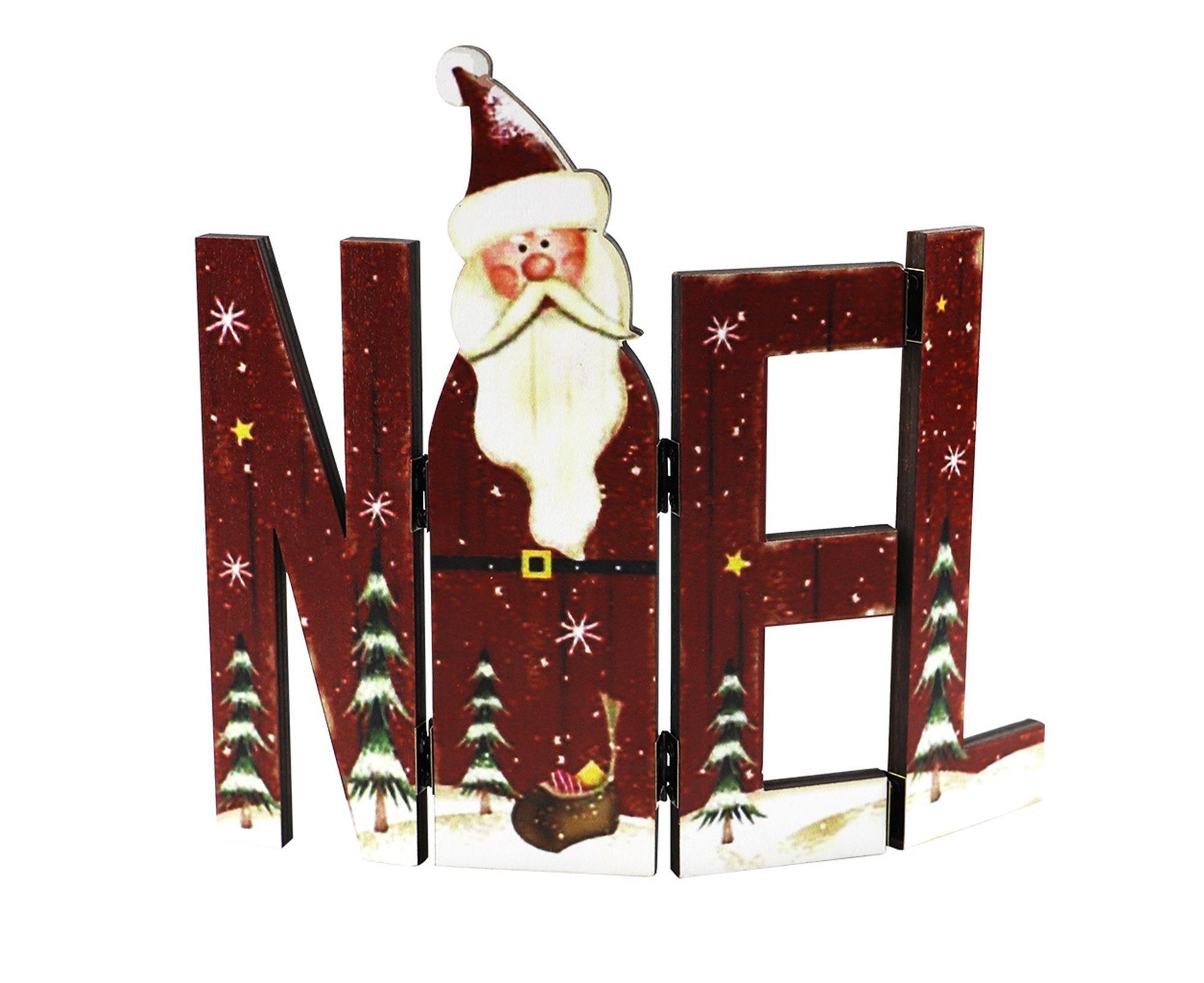 Foldable Eye-catching Christmas Ornament Wood Creative Cute Xmas Ornament for Decoration-Red Foldable Eye-catching Christmas Ornament Wood Creative Cute Xmas Ornament for Decoration-Red