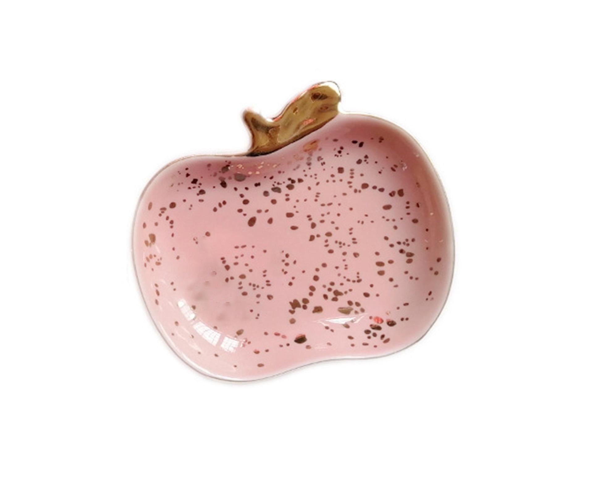 Jewelry Dish Cute Multi-purpose Ceramic Earrings Decorative Display Bowl for Indoor-Pink Jewelry Dish Cute Multi-purpose Ceramic Earrings Decorative Display Bowl for Indoor-Pink