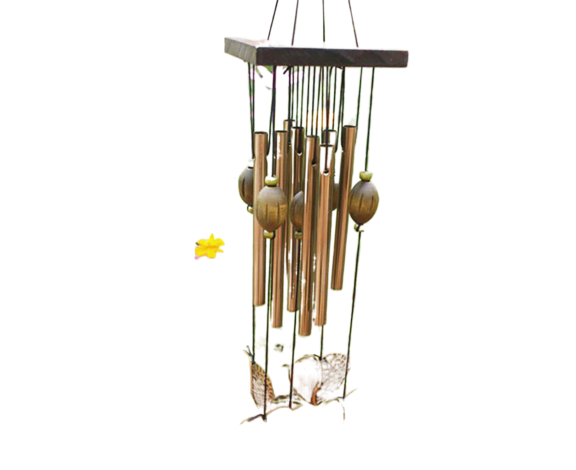 Anti-corrosion Wind Chime with Heart Pendant Metal Patio Porch Windchimes Bell for Home