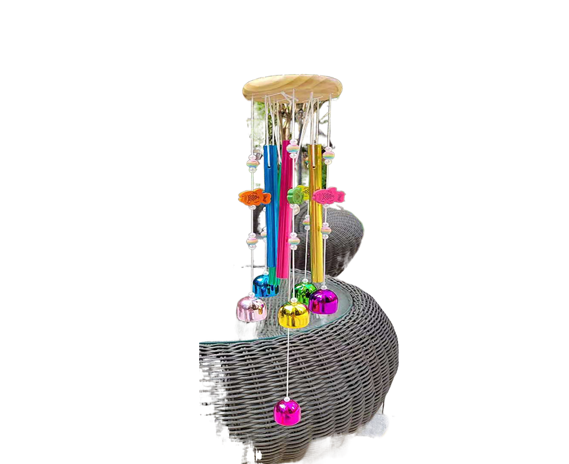 Colorful Fish Wind Chime-Multicolor Colorful Fish Wind Chime-Multicolor