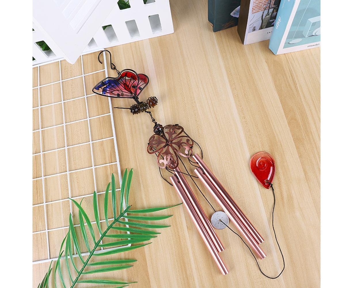 Colorful Butterfly Pendant Wind Chimes Indoor Outdoor Porch Balcony Garden Decor-Blue