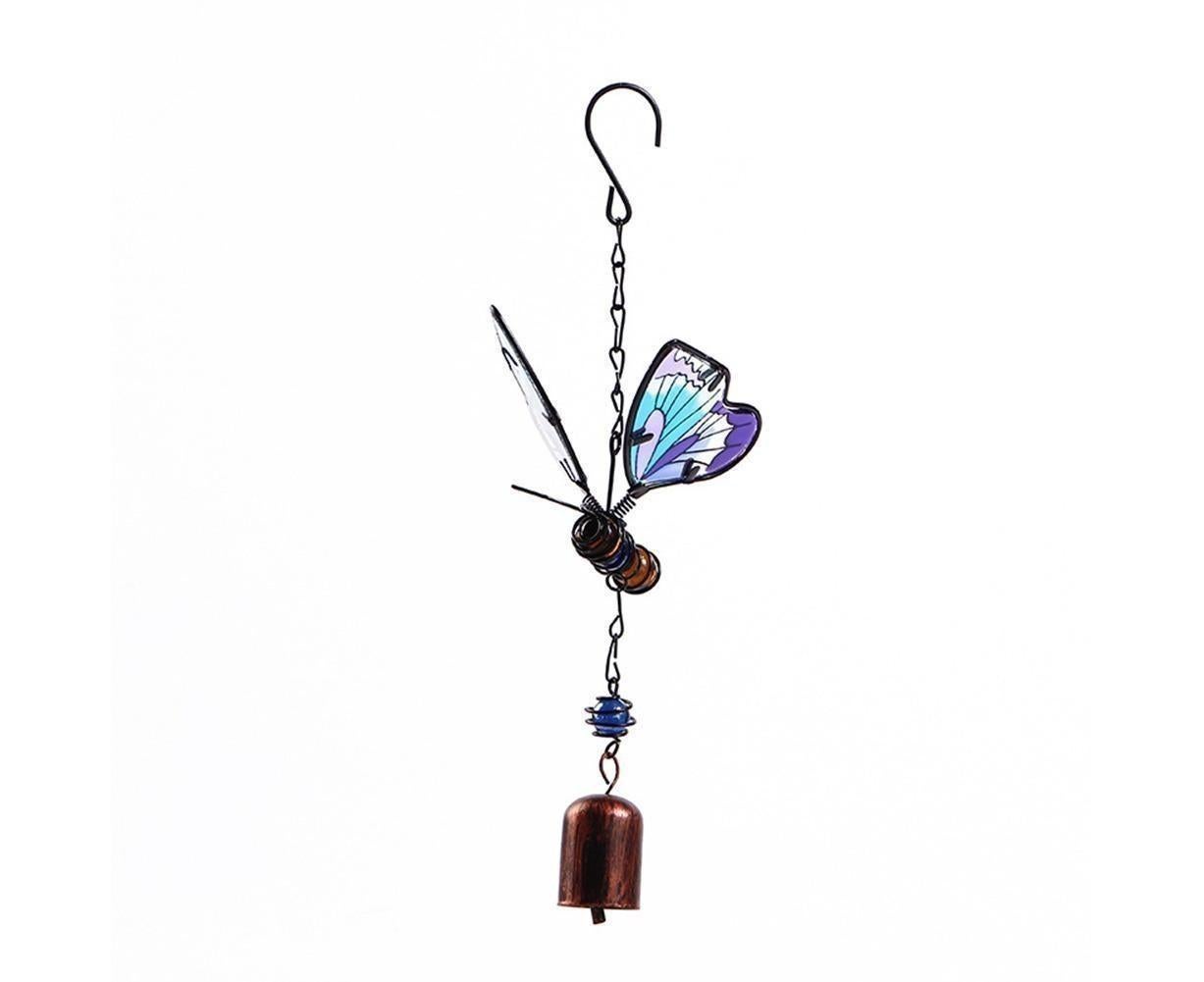 Colorful Butterfly Pendant Wind Chimes Indoor Outdoor Porch Balcony Garden Decor-Blue